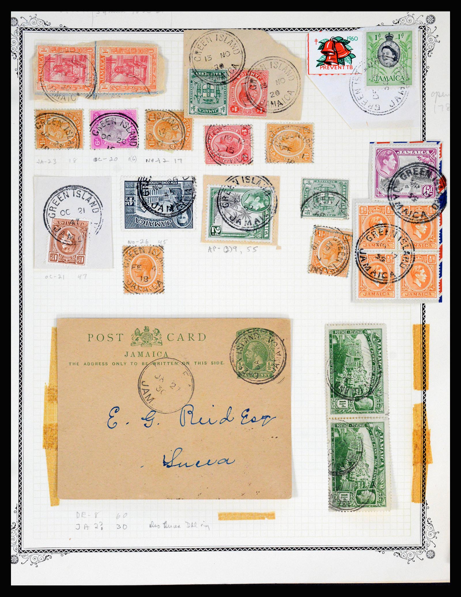 36195 0174 - Postzegelverzameling 36195 Jamaica stempelverzameling 1857-1960.