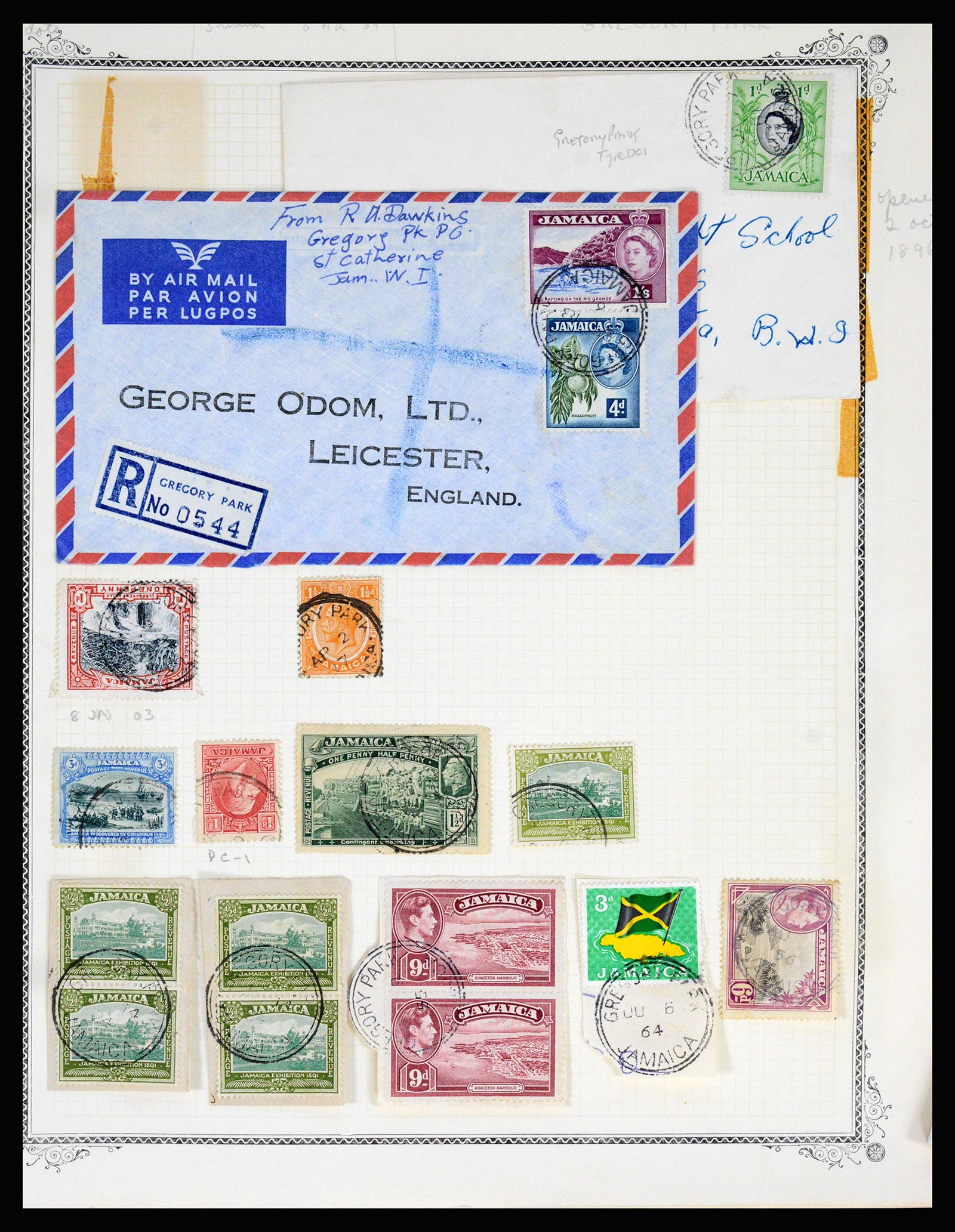 36195 0176 - Postzegelverzameling 36195 Jamaica stempelverzameling 1857-1960.