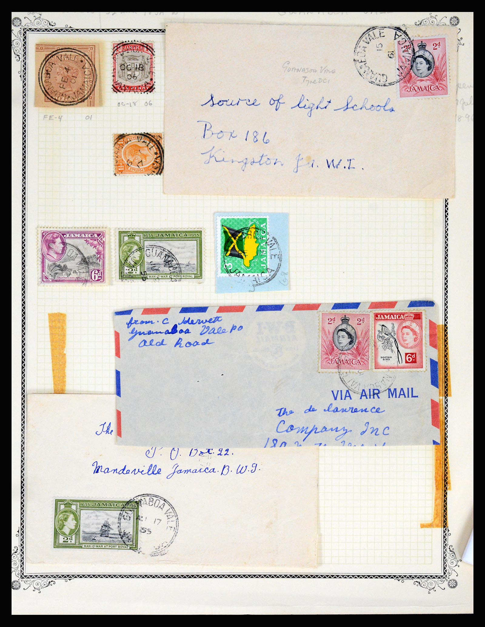 36195 0177 - Postzegelverzameling 36195 Jamaica stempelverzameling 1857-1960.