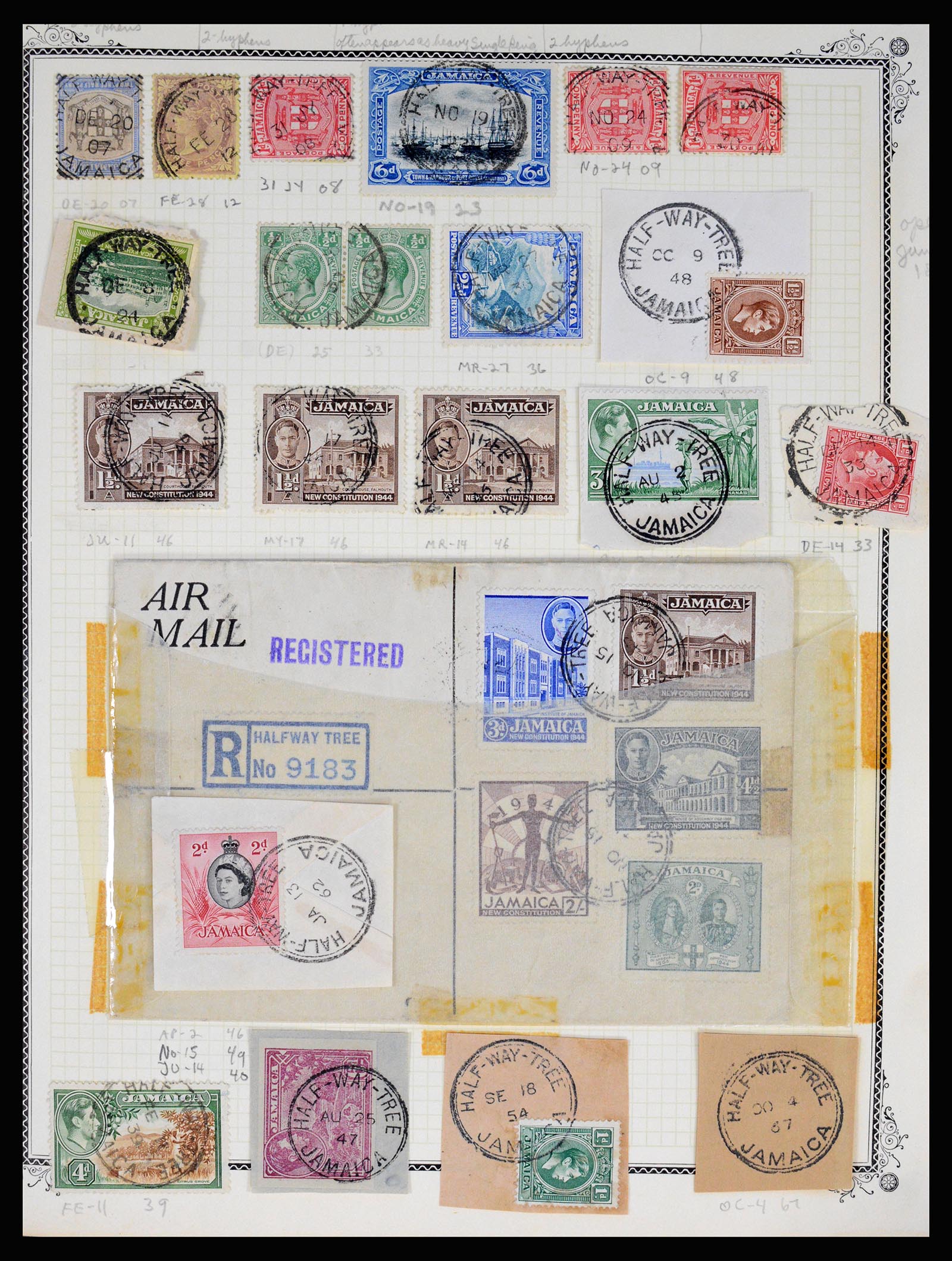 36195 0183 - Postzegelverzameling 36195 Jamaica stempelverzameling 1857-1960.