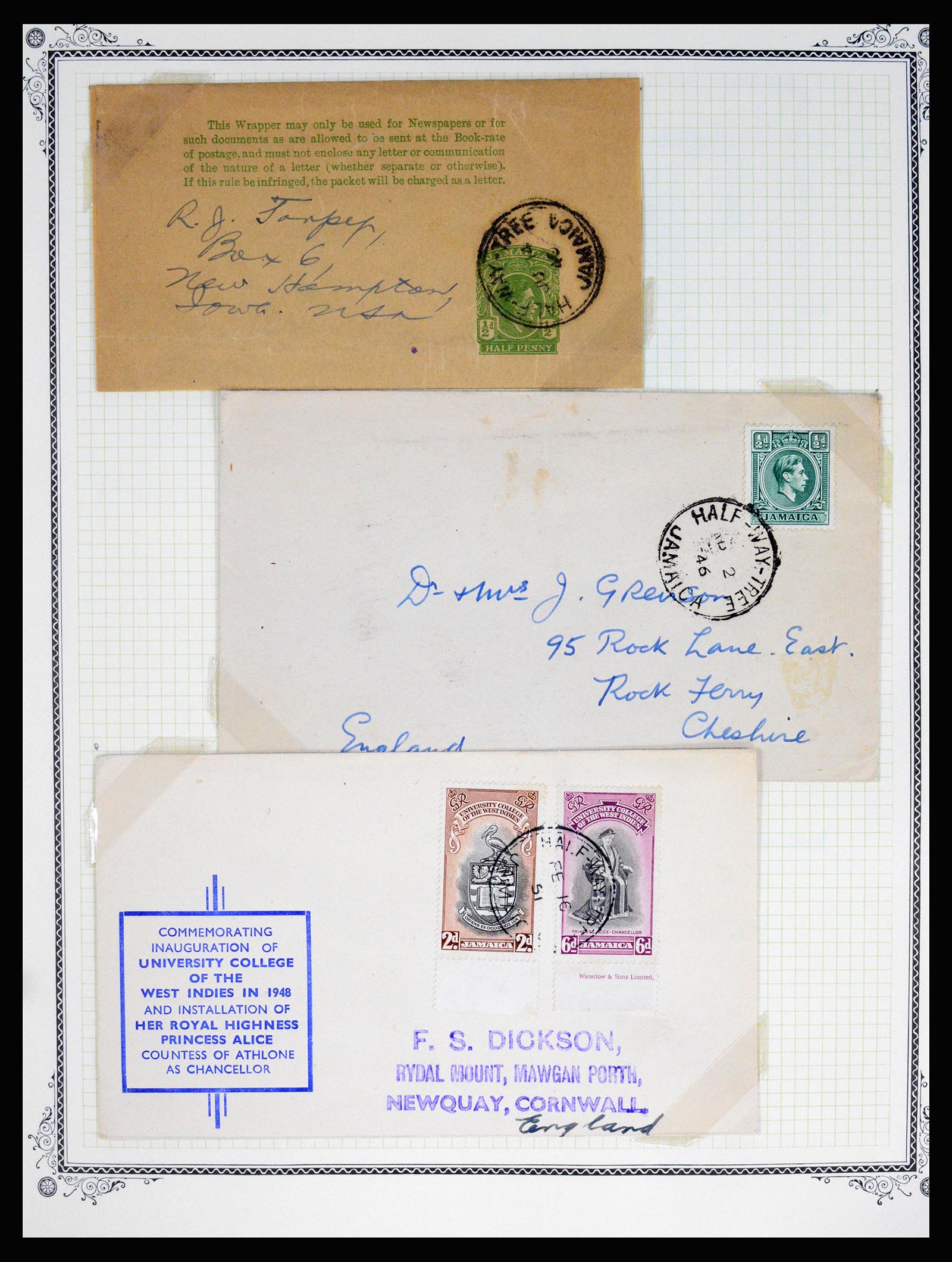 36195 0184 - Postzegelverzameling 36195 Jamaica stempelverzameling 1857-1960.