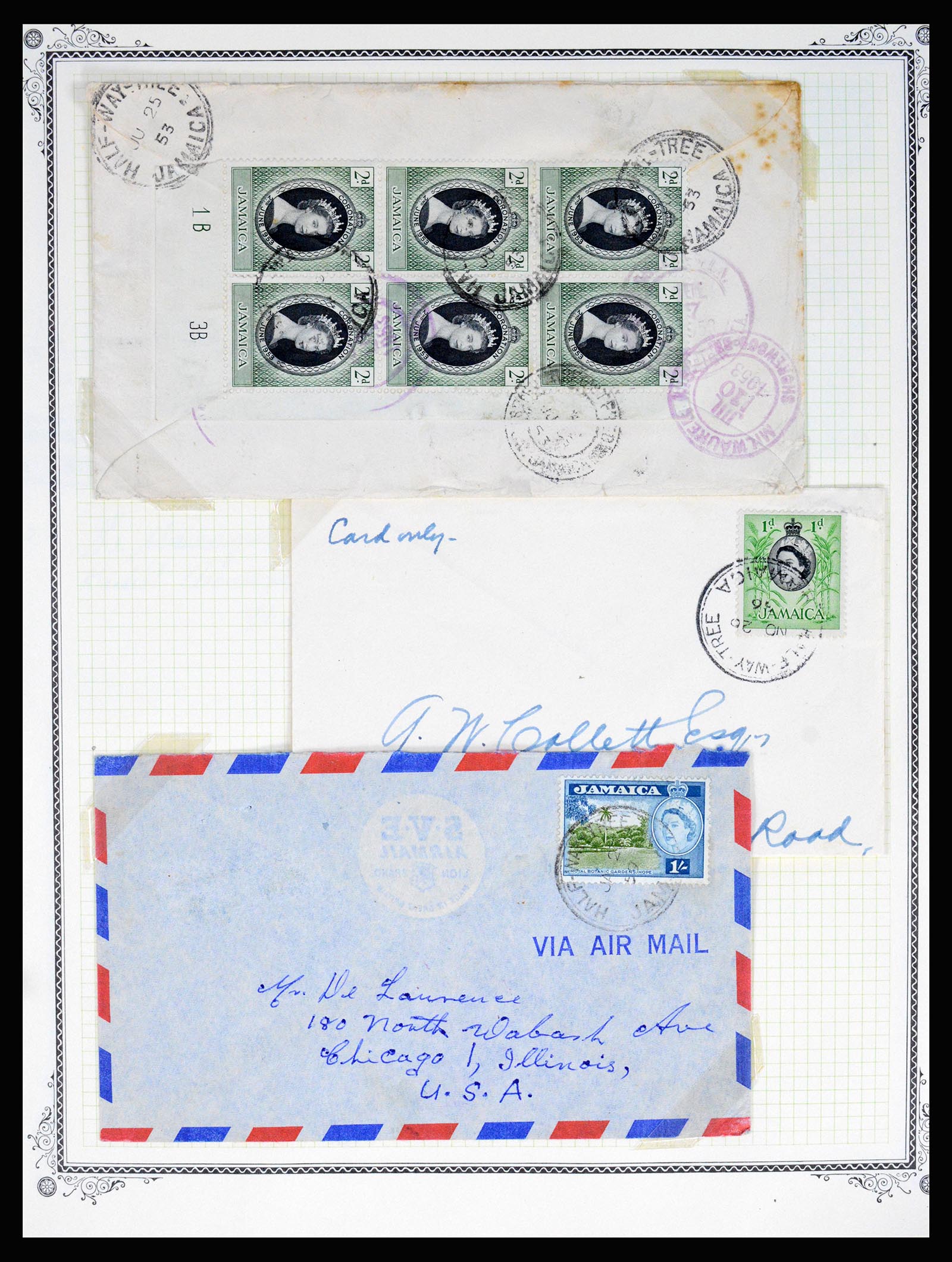 36195 0185 - Postzegelverzameling 36195 Jamaica stempelverzameling 1857-1960.