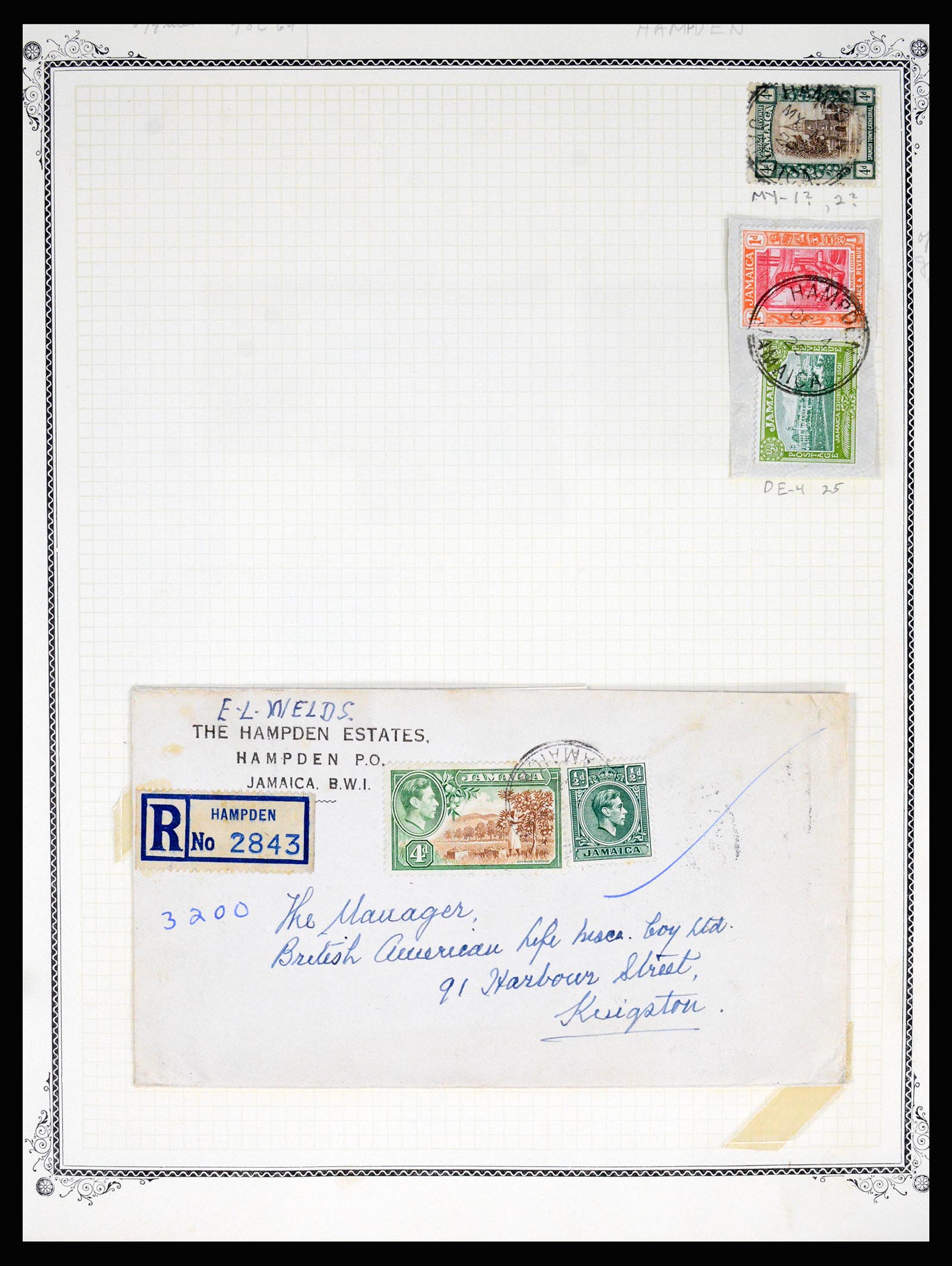 36195 0186 - Postzegelverzameling 36195 Jamaica stempelverzameling 1857-1960.