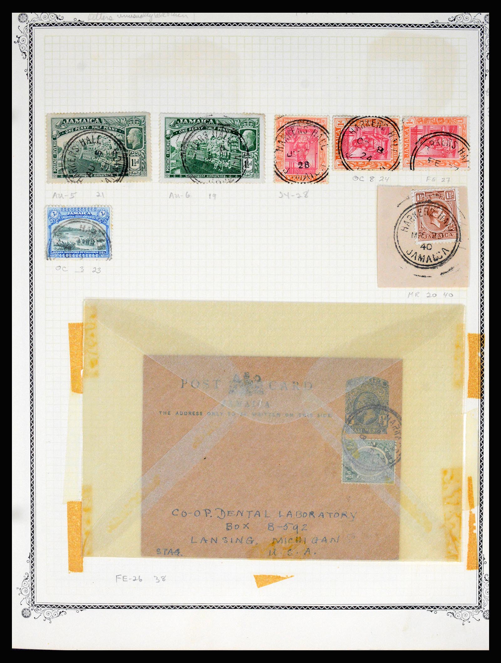36195 0189 - Postzegelverzameling 36195 Jamaica stempelverzameling 1857-1960.