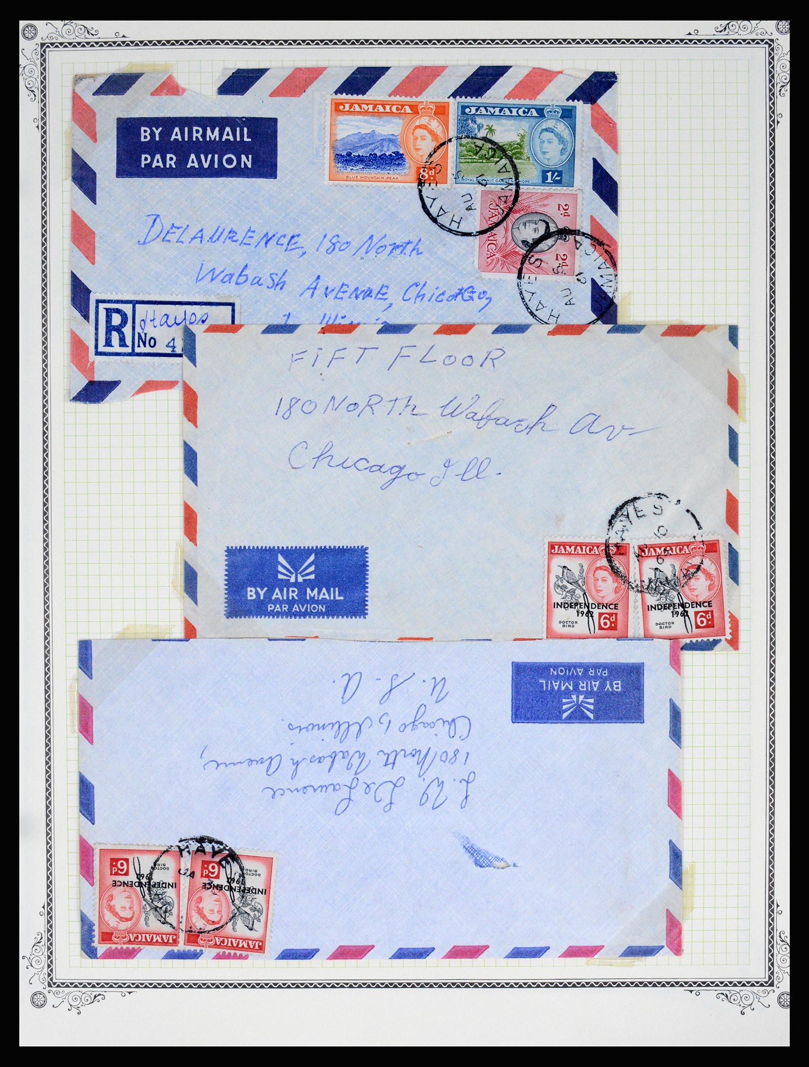 36195 0196 - Postzegelverzameling 36195 Jamaica stempelverzameling 1857-1960.