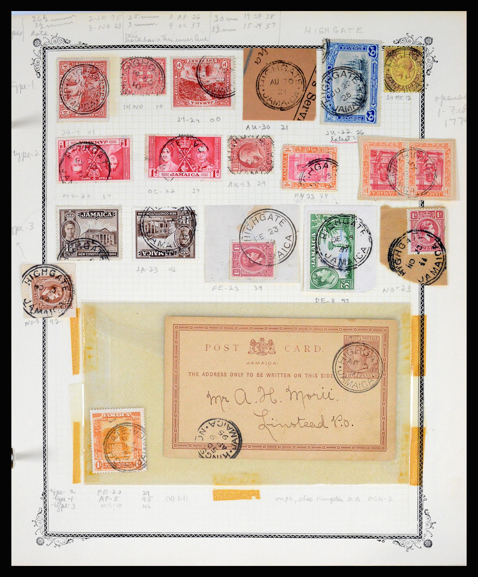 36195 0198 - Postzegelverzameling 36195 Jamaica stempelverzameling 1857-1960.