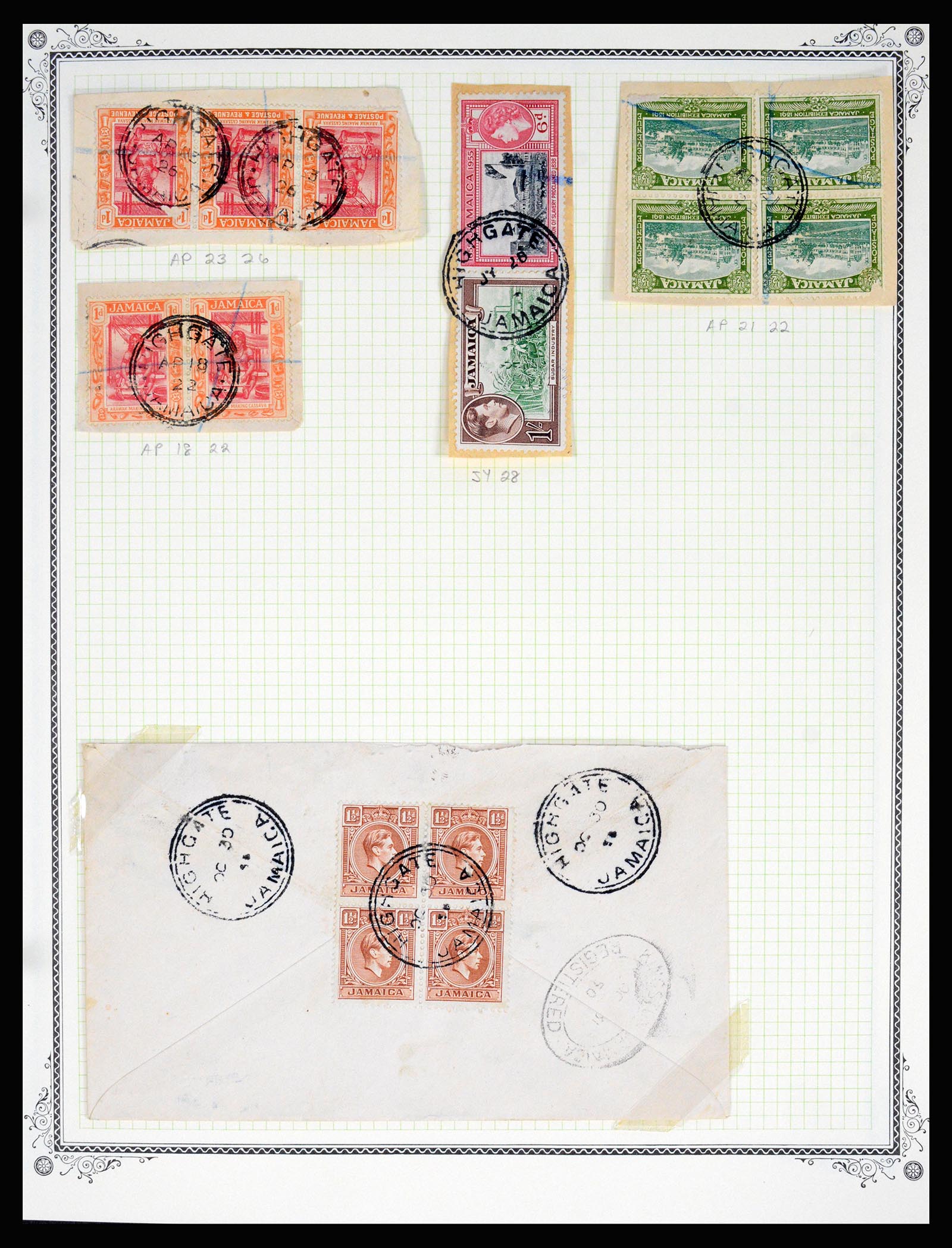 36195 0200 - Postzegelverzameling 36195 Jamaica stempelverzameling 1857-1960.