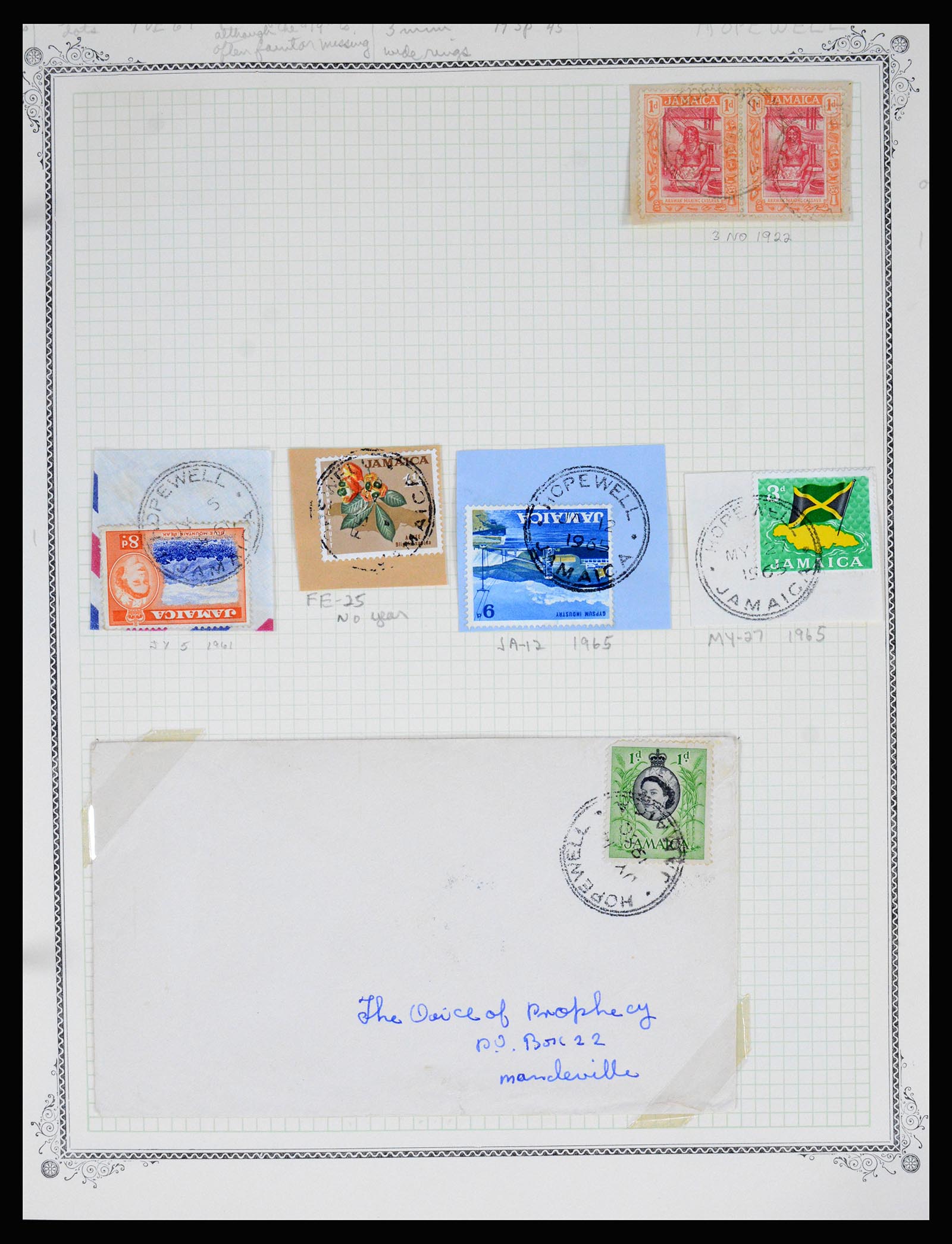 36195 0204 - Postzegelverzameling 36195 Jamaica stempelverzameling 1857-1960.