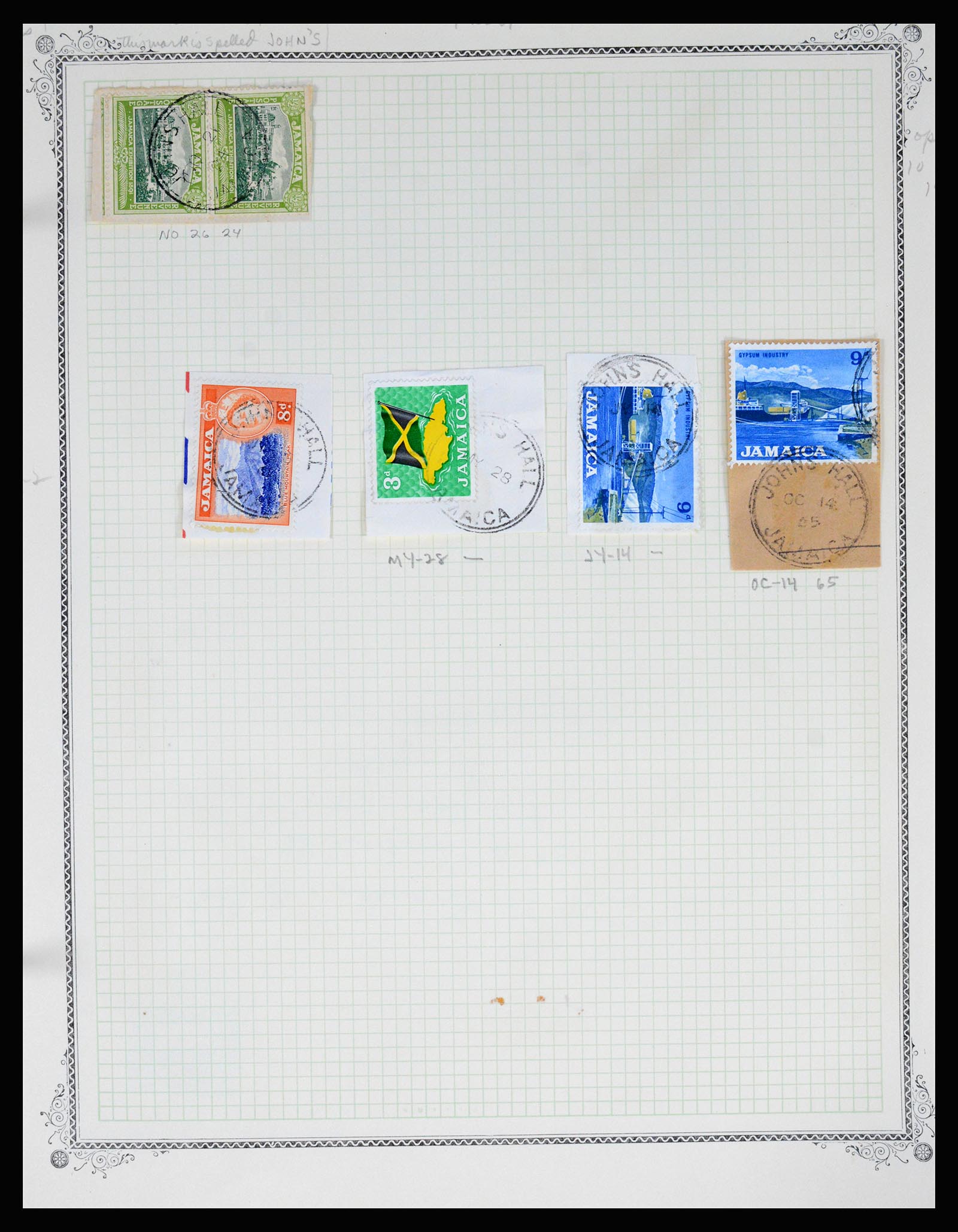 36195 0212 - Postzegelverzameling 36195 Jamaica stempelverzameling 1857-1960.