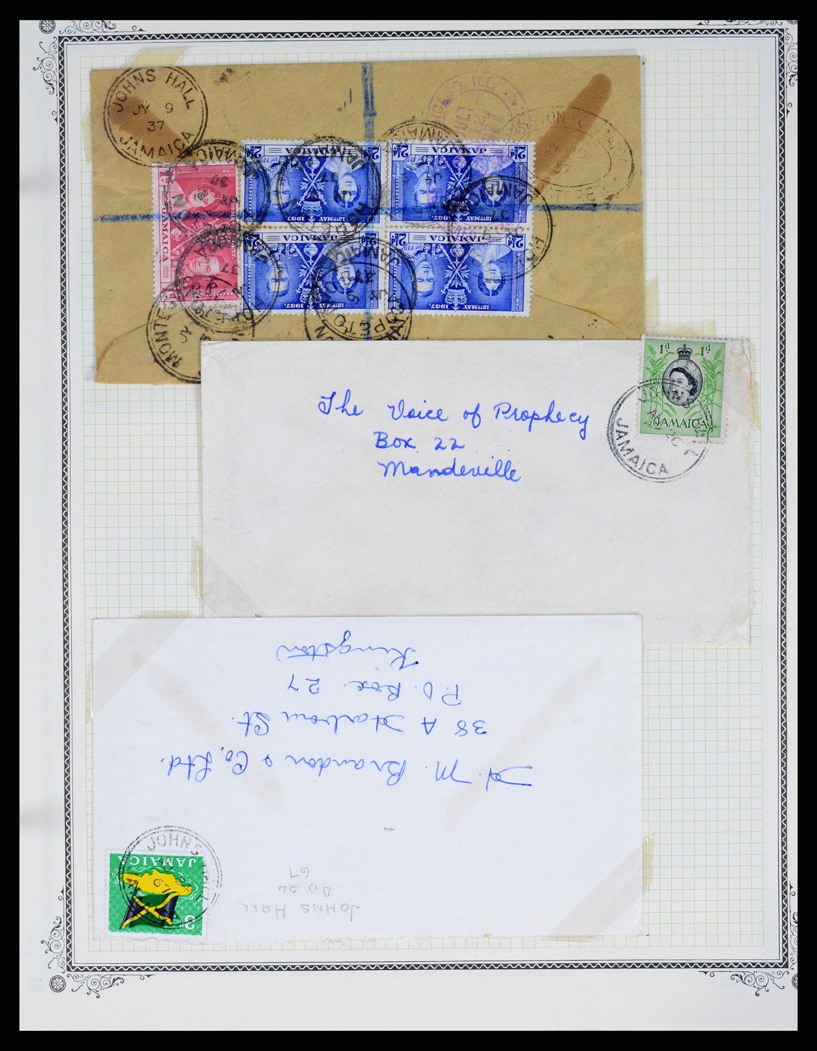 36195 0213 - Postzegelverzameling 36195 Jamaica stempelverzameling 1857-1960.