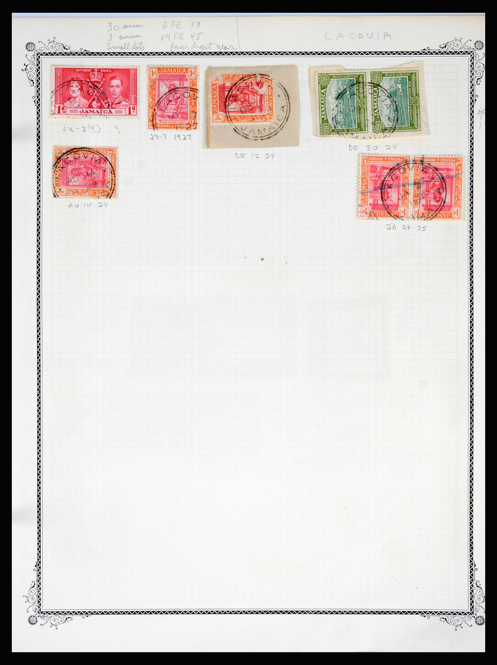 36195 0224 - Postzegelverzameling 36195 Jamaica stempelverzameling 1857-1960.