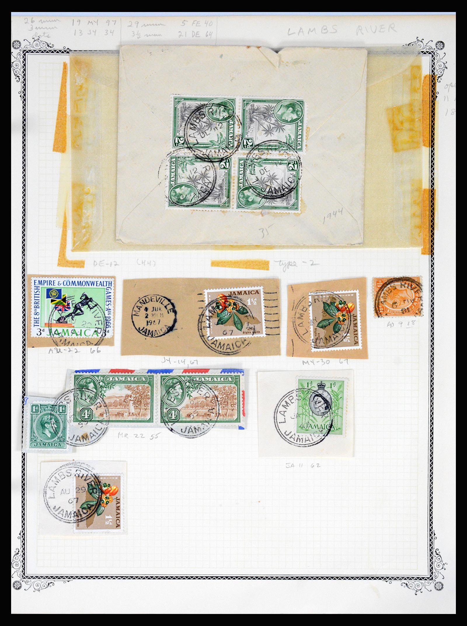 36195 0225 - Postzegelverzameling 36195 Jamaica stempelverzameling 1857-1960.