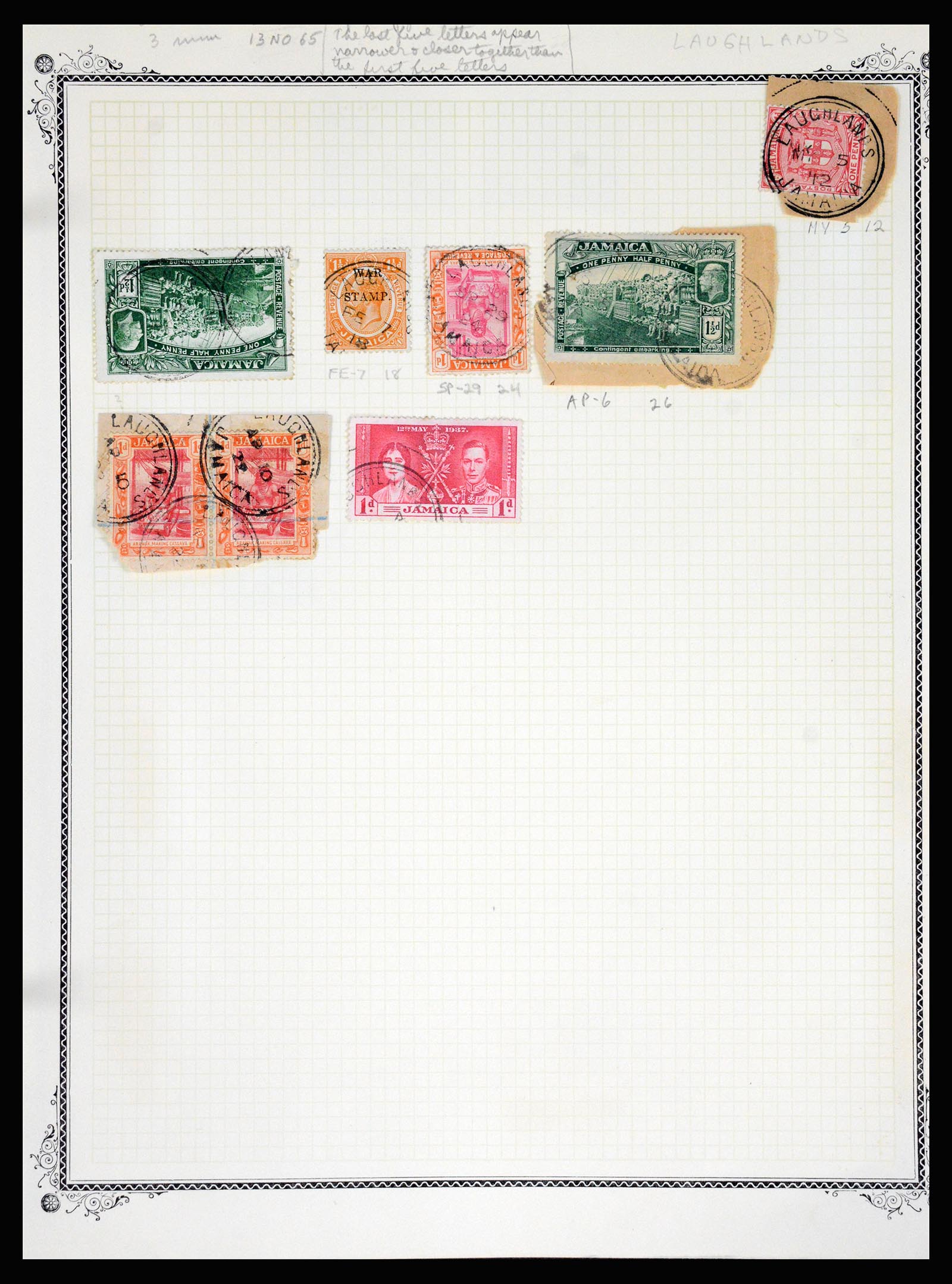 36195 0230 - Postzegelverzameling 36195 Jamaica stempelverzameling 1857-1960.