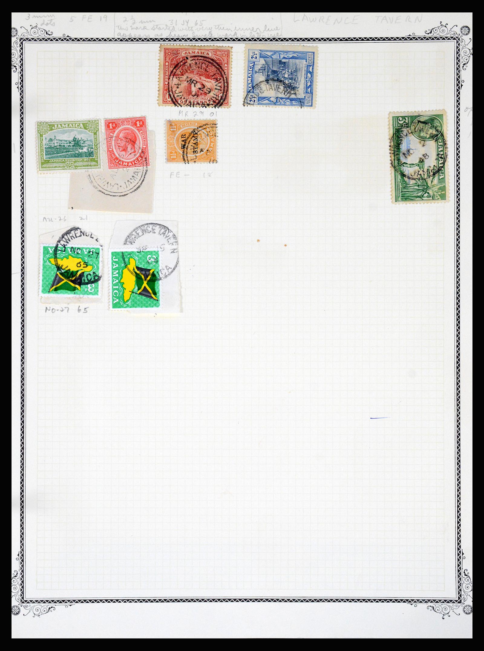 36195 0231 - Postzegelverzameling 36195 Jamaica stempelverzameling 1857-1960.