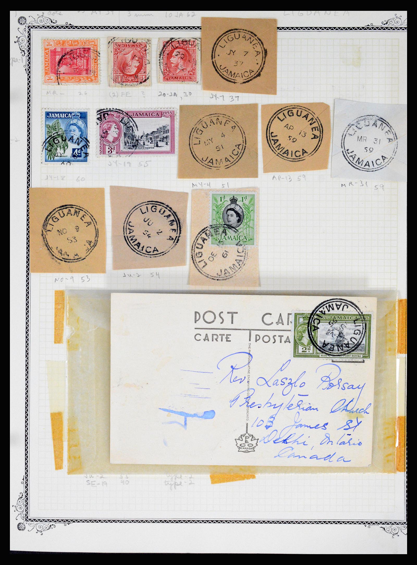 36195 0233 - Postzegelverzameling 36195 Jamaica stempelverzameling 1857-1960.
