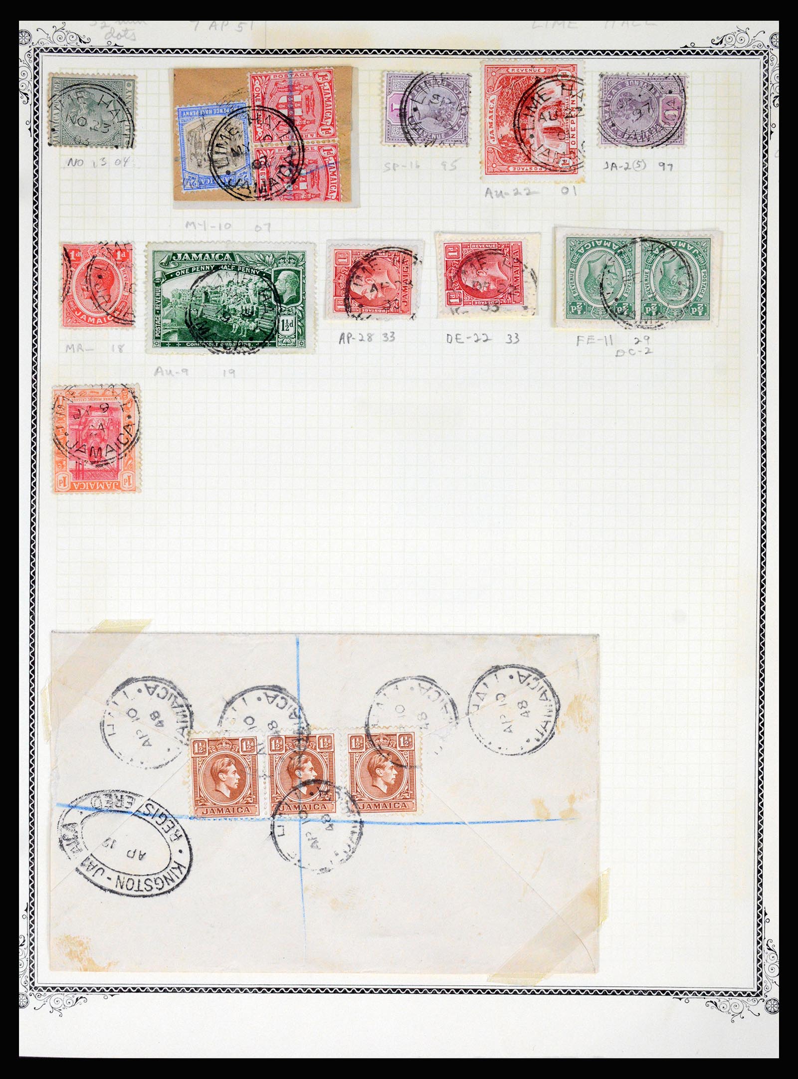 36195 0235 - Postzegelverzameling 36195 Jamaica stempelverzameling 1857-1960.