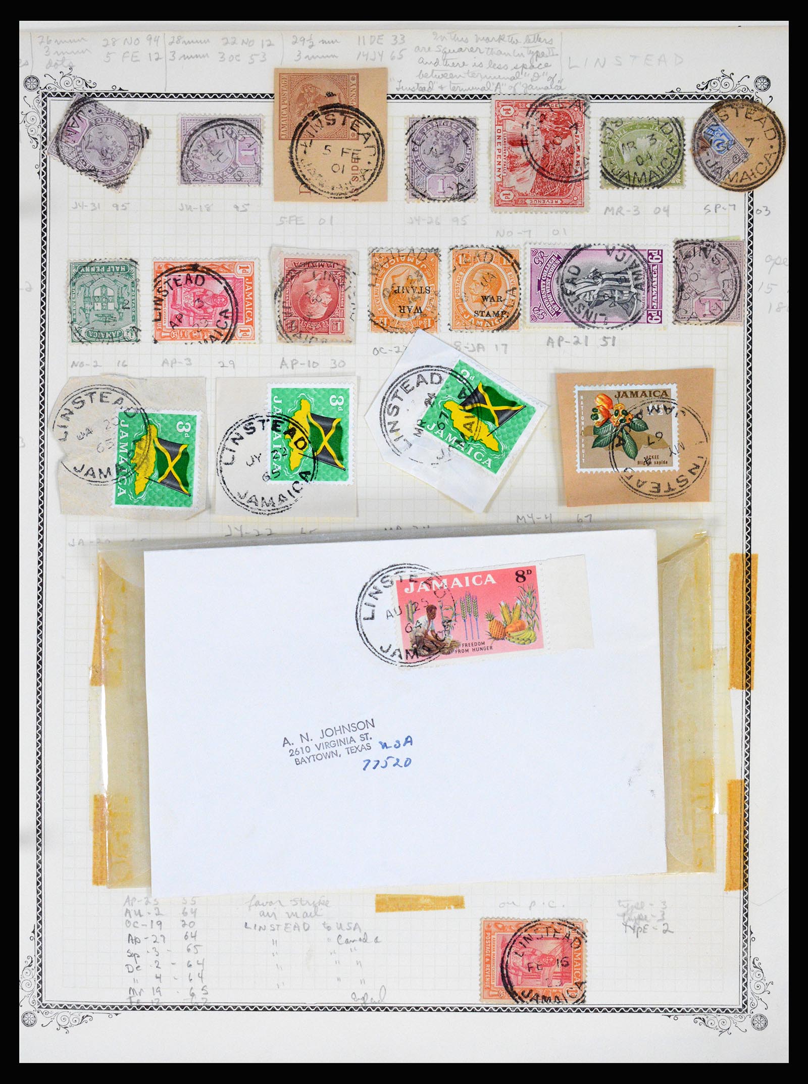 36195 0238 - Postzegelverzameling 36195 Jamaica stempelverzameling 1857-1960.