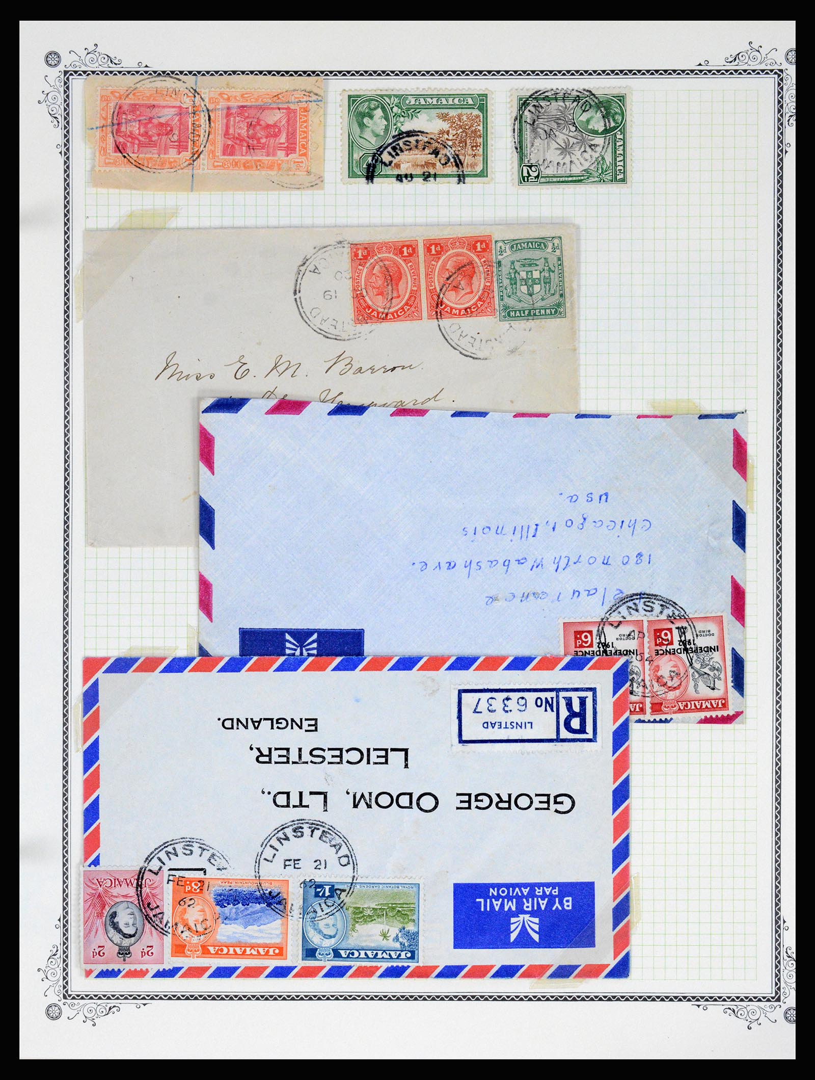 36195 0240 - Postzegelverzameling 36195 Jamaica stempelverzameling 1857-1960.