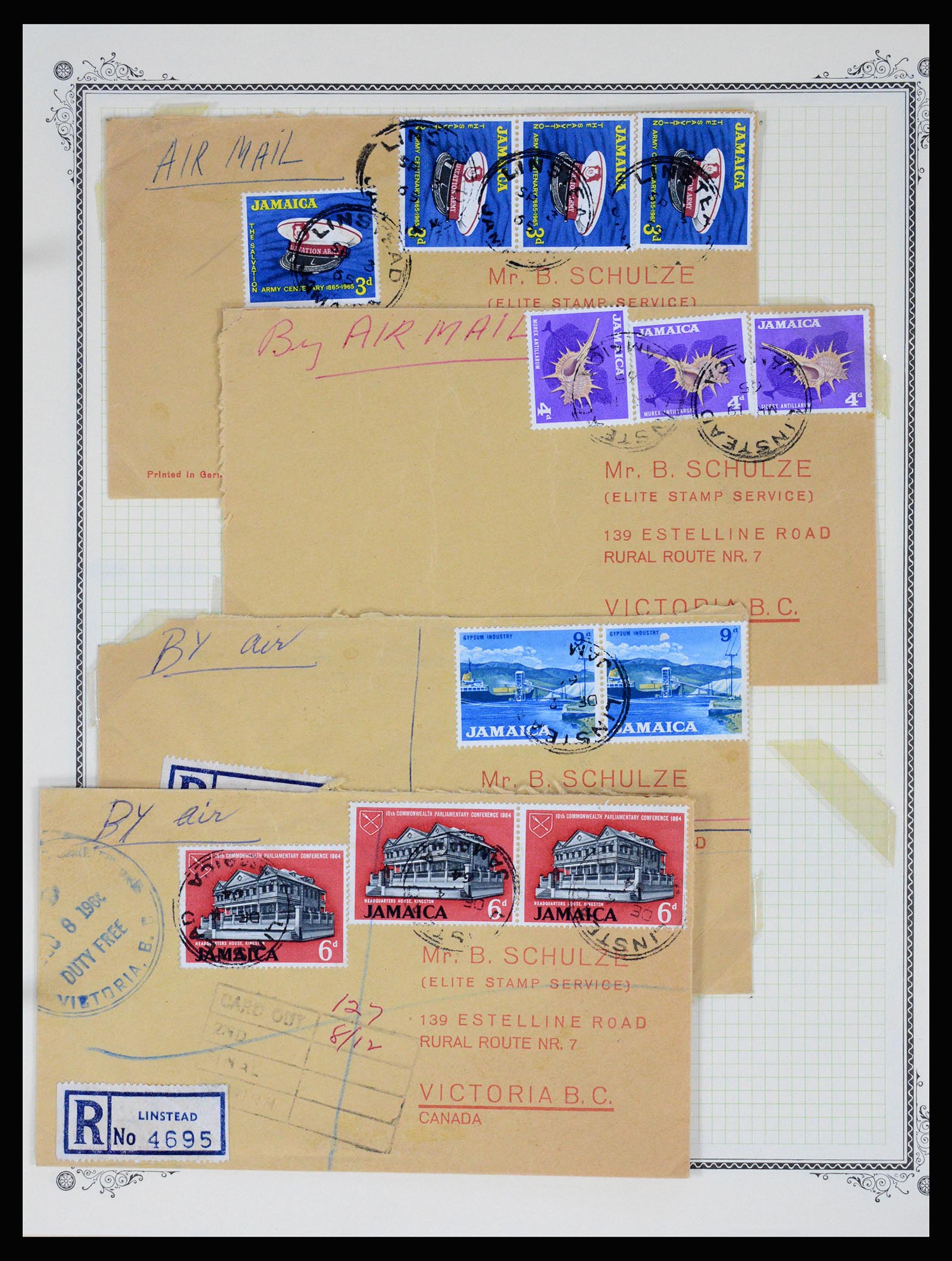 36195 0241 - Postzegelverzameling 36195 Jamaica stempelverzameling 1857-1960.