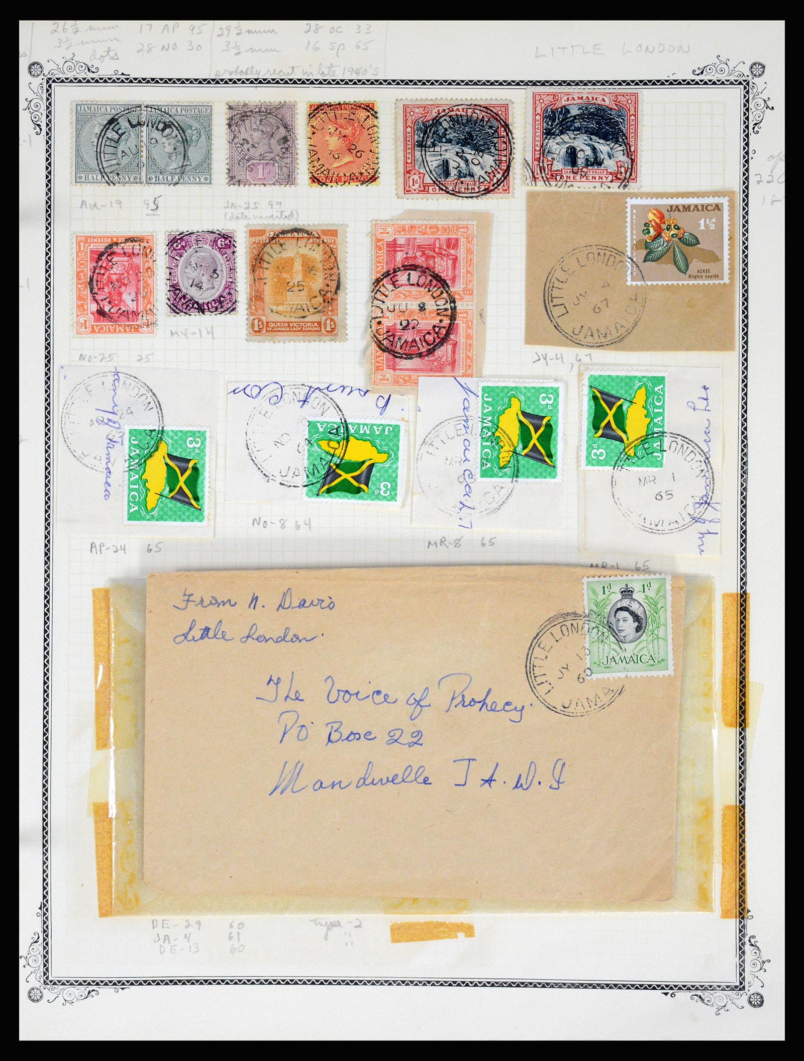 36195 0243 - Postzegelverzameling 36195 Jamaica stempelverzameling 1857-1960.