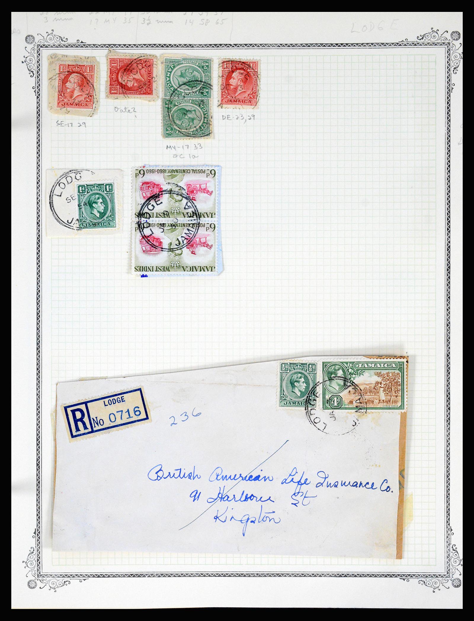 36195 0249 - Postzegelverzameling 36195 Jamaica stempelverzameling 1857-1960.