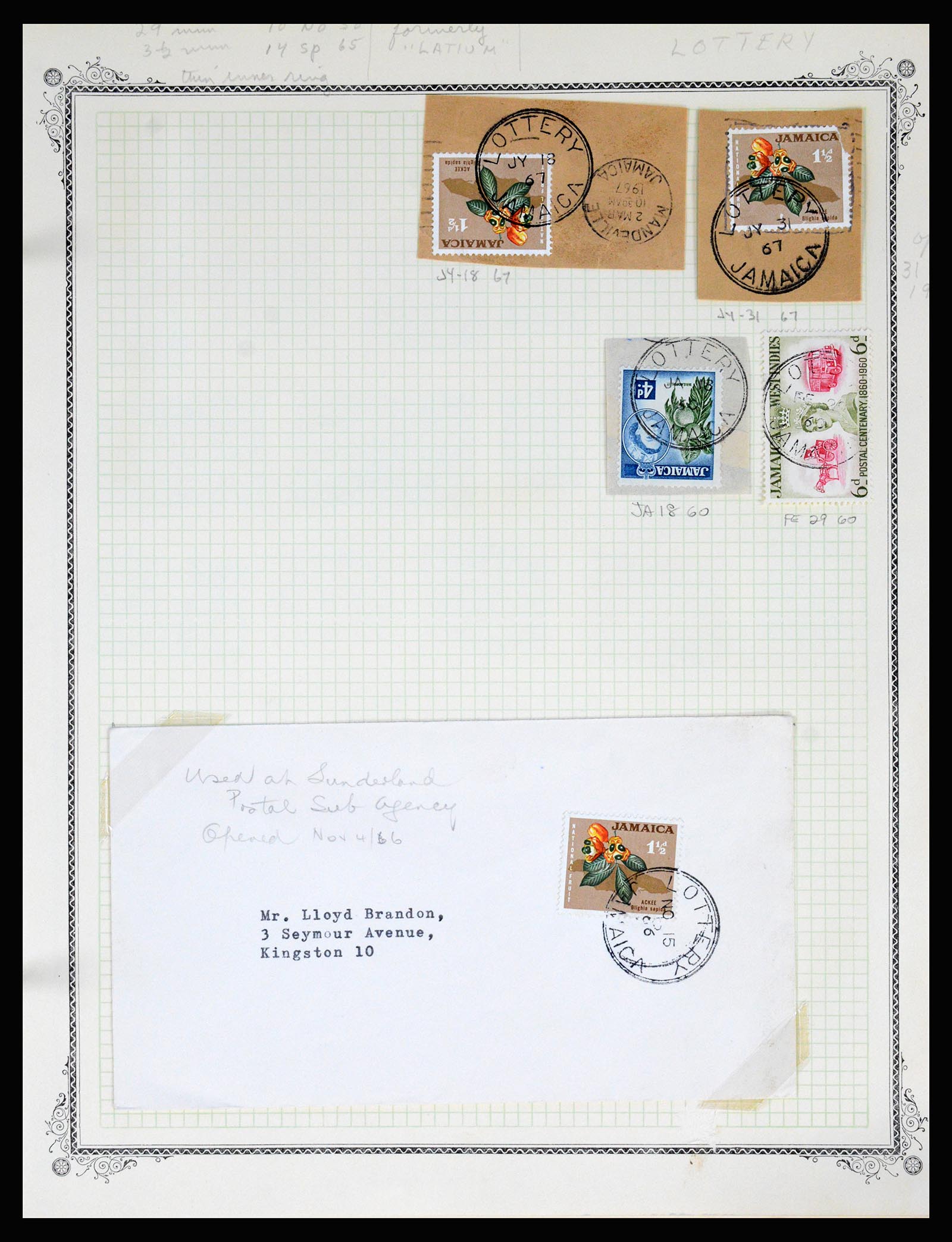 36195 0253 - Postzegelverzameling 36195 Jamaica stempelverzameling 1857-1960.