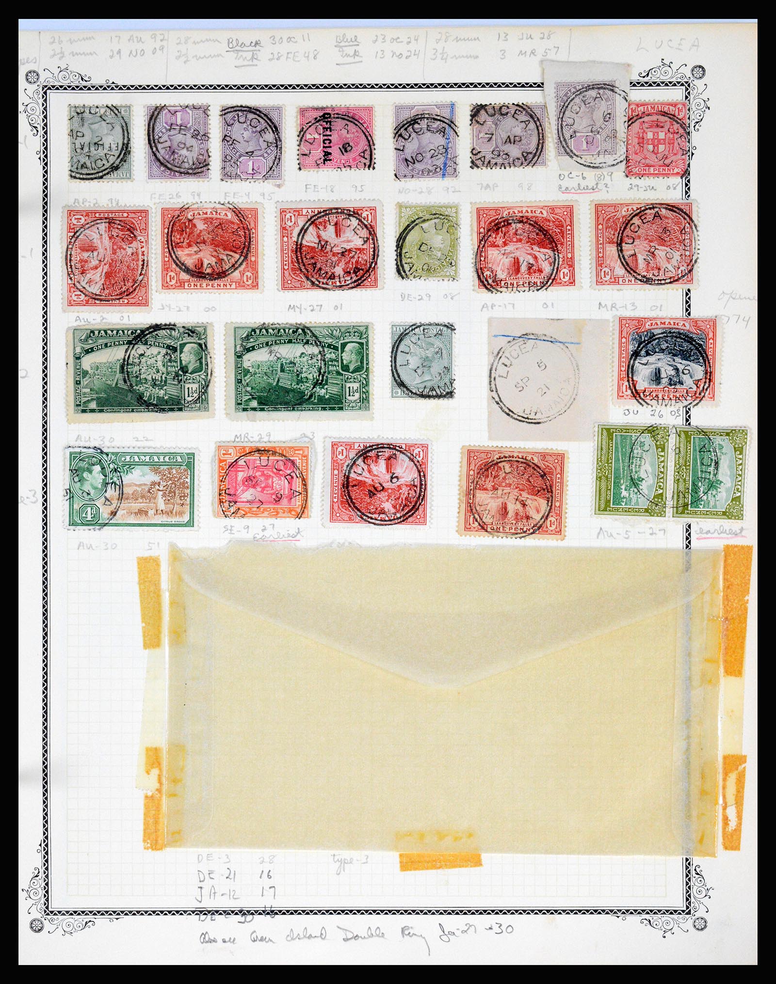 36195 0254 - Postzegelverzameling 36195 Jamaica stempelverzameling 1857-1960.