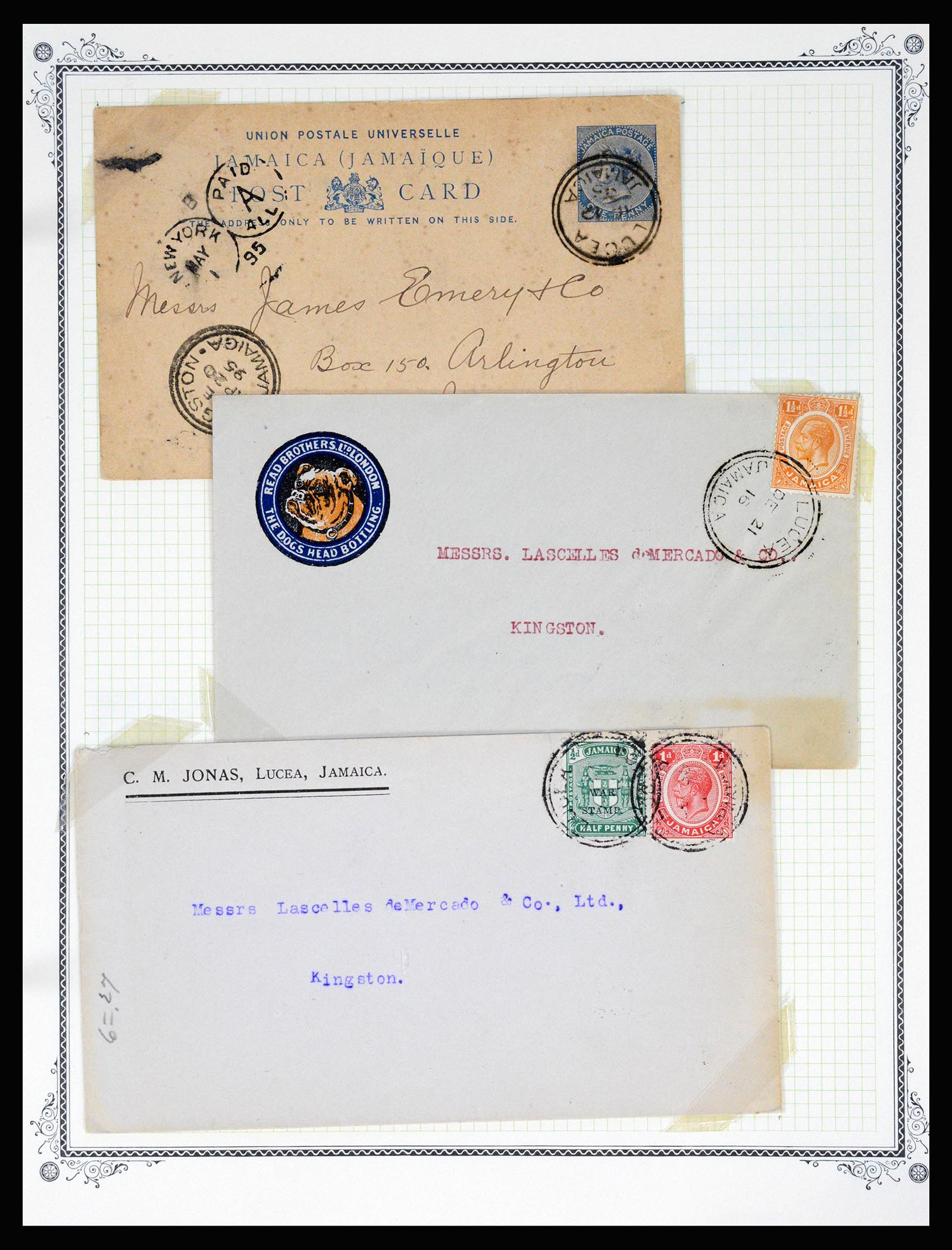 36195 0256 - Postzegelverzameling 36195 Jamaica stempelverzameling 1857-1960.