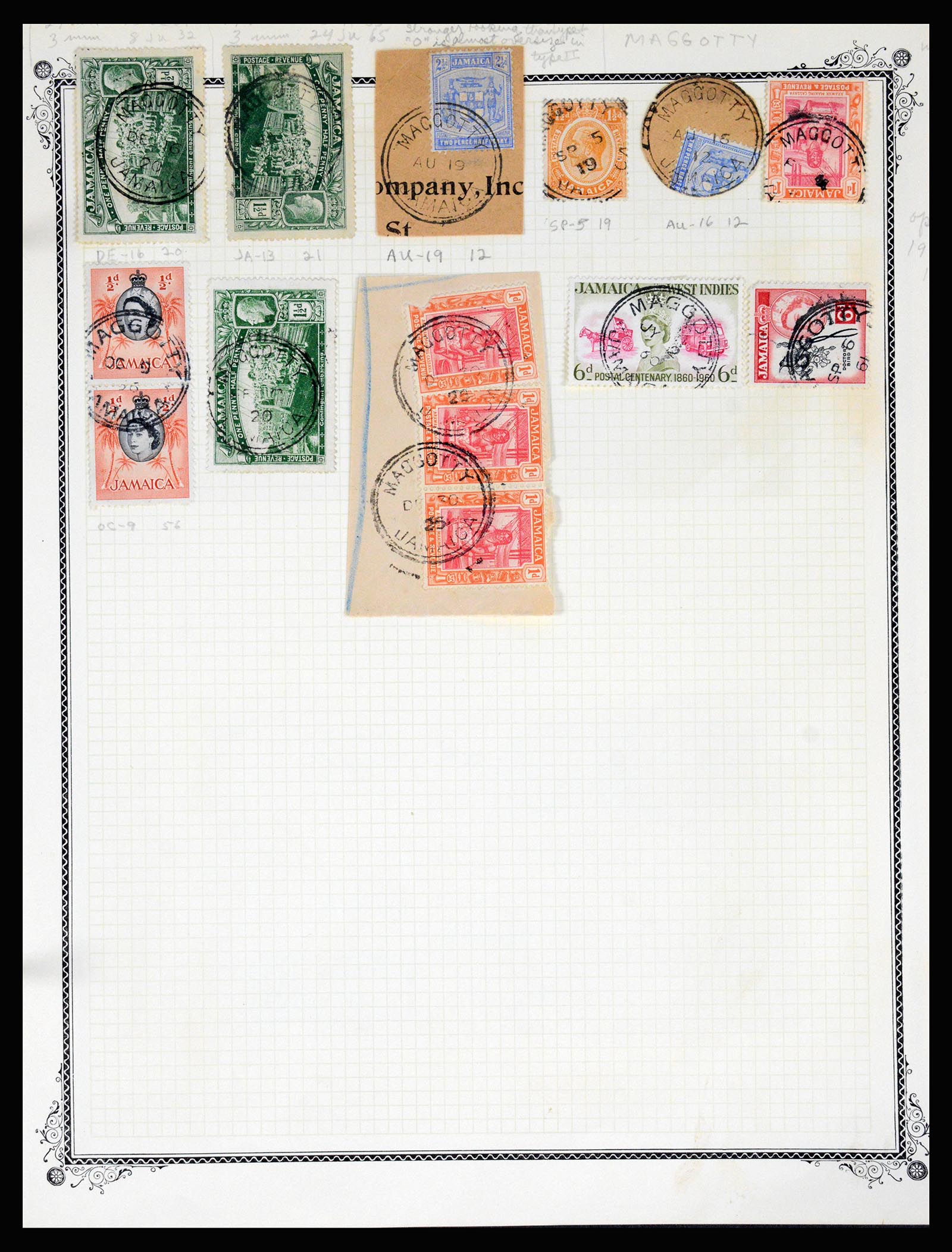 36195 0259 - Postzegelverzameling 36195 Jamaica stempelverzameling 1857-1960.
