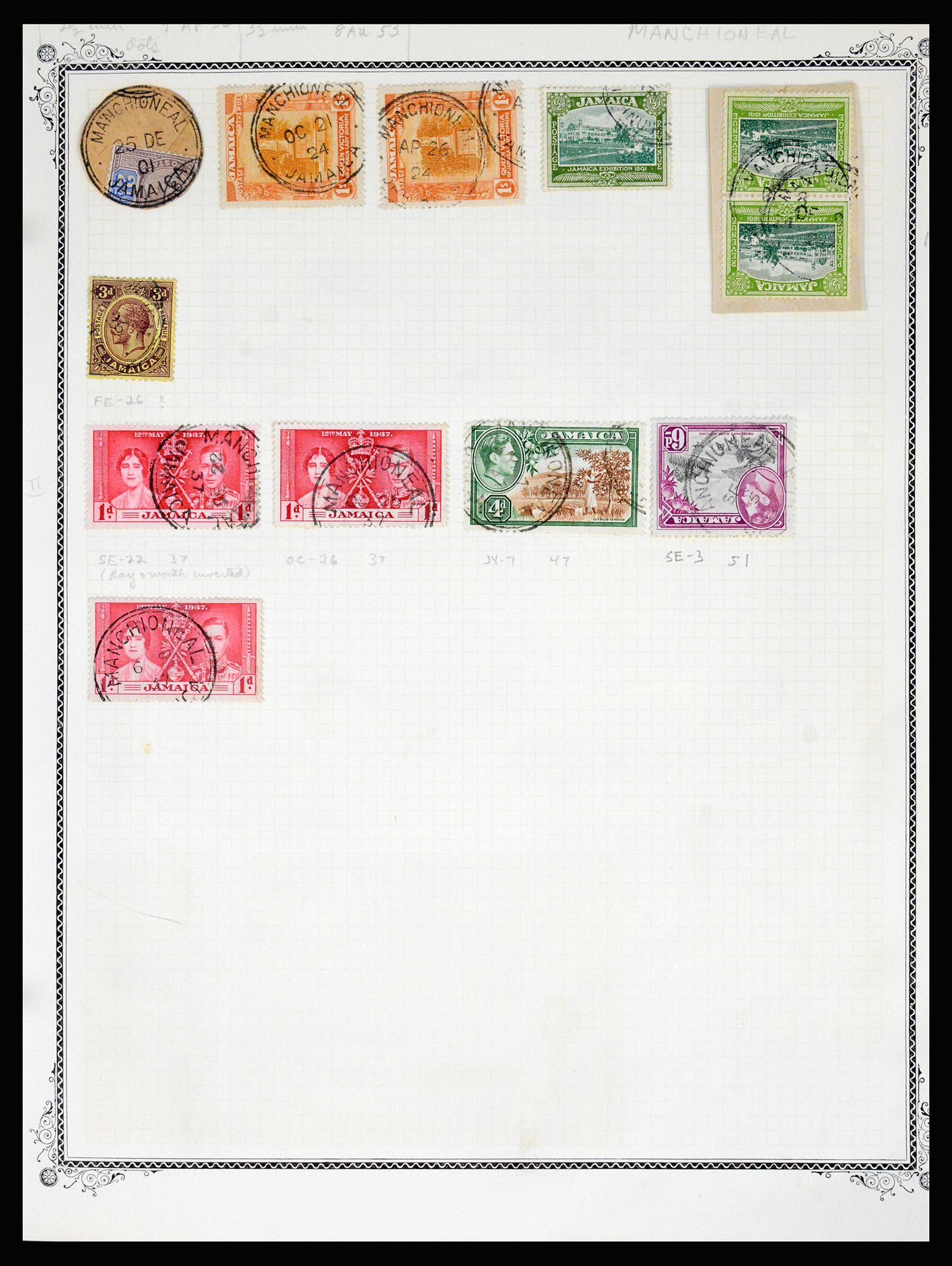 36195 0266 - Postzegelverzameling 36195 Jamaica stempelverzameling 1857-1960.