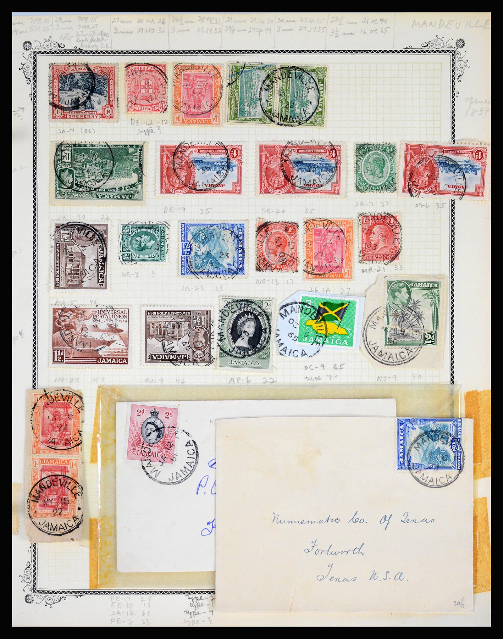 36195 0268 - Postzegelverzameling 36195 Jamaica stempelverzameling 1857-1960.