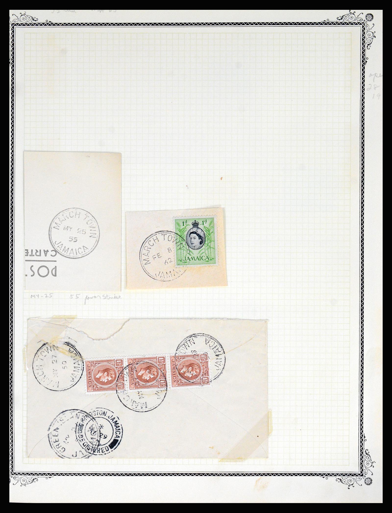 36195 0270 - Postzegelverzameling 36195 Jamaica stempelverzameling 1857-1960.