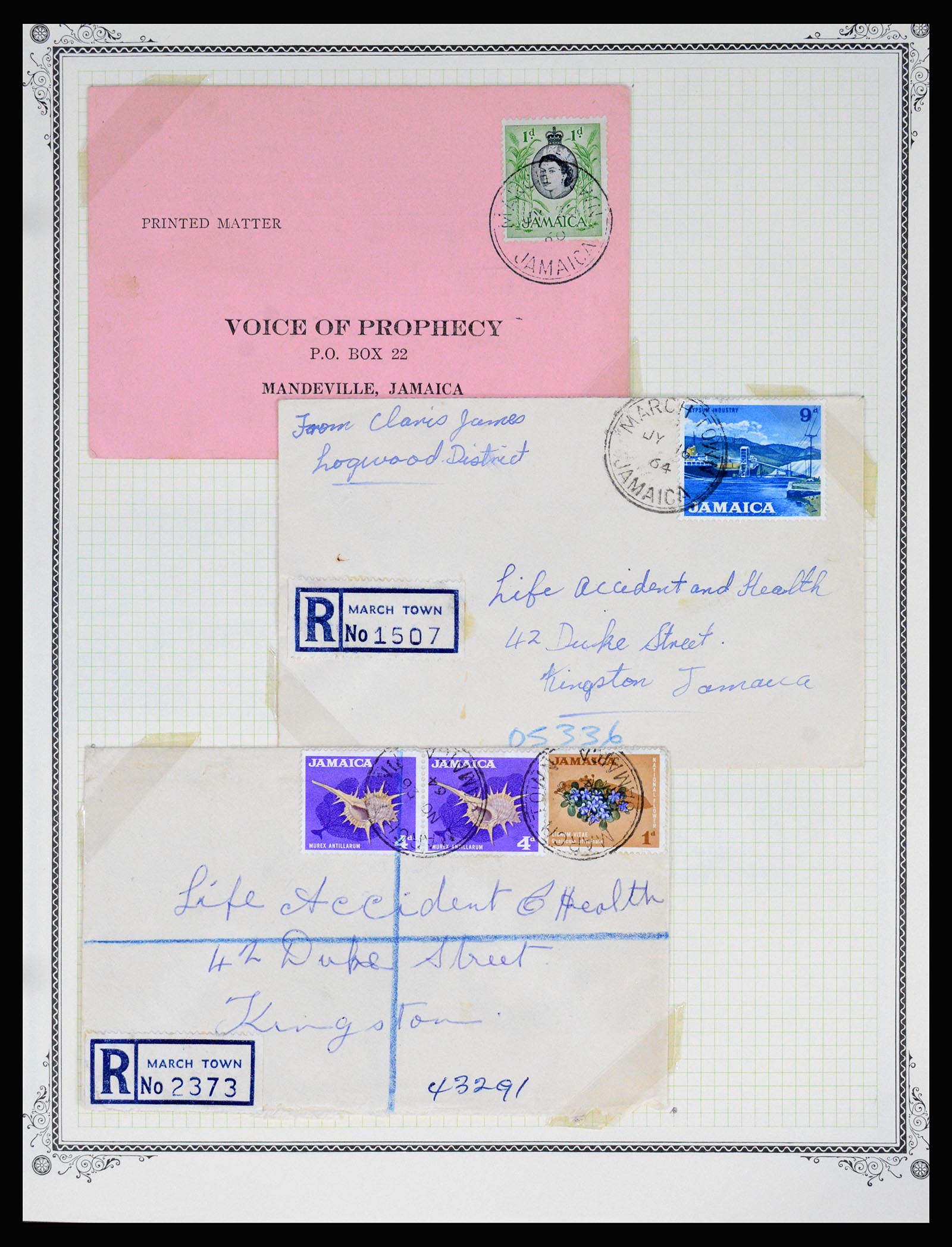 36195 0271 - Postzegelverzameling 36195 Jamaica stempelverzameling 1857-1960.