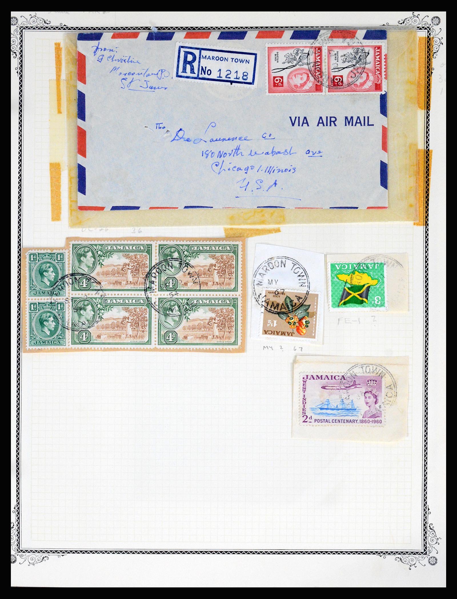 36195 0272 - Postzegelverzameling 36195 Jamaica stempelverzameling 1857-1960.