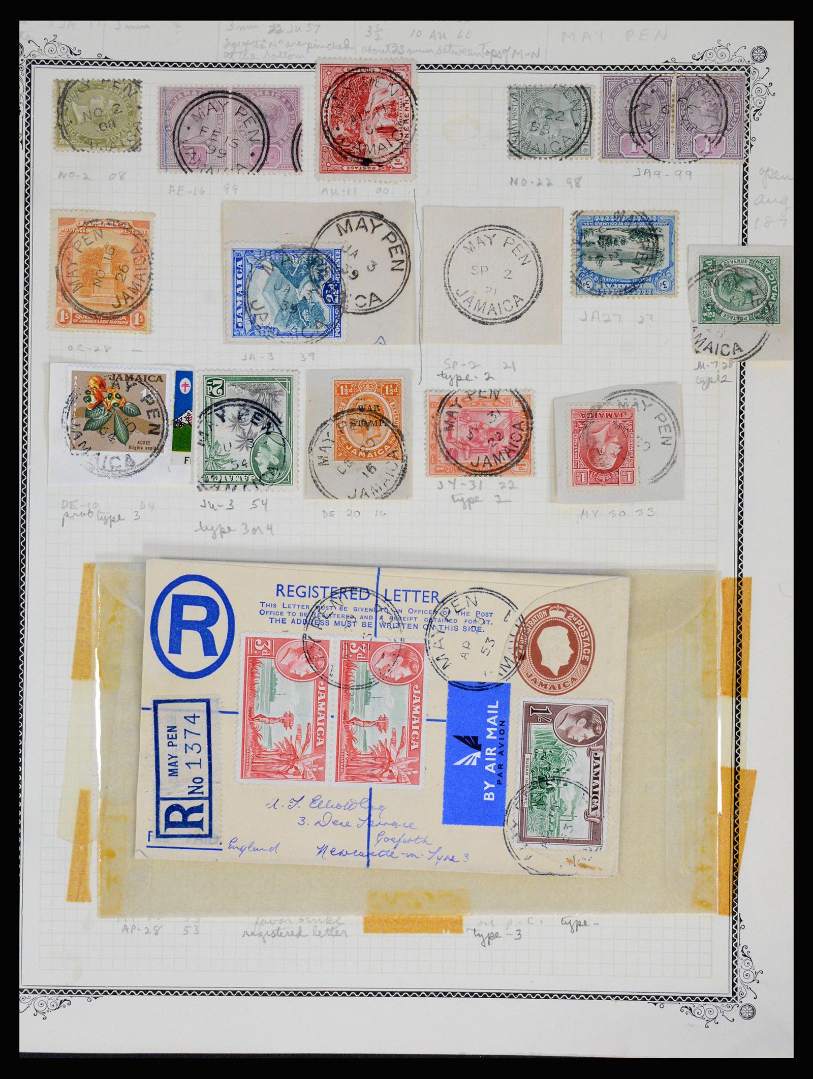 36195 0278 - Postzegelverzameling 36195 Jamaica stempelverzameling 1857-1960.