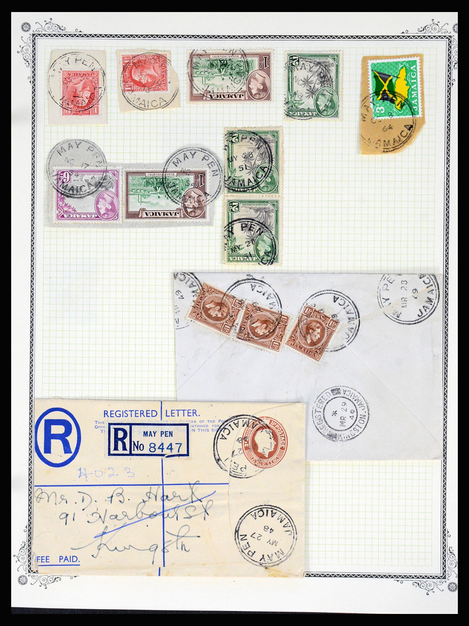 36195 0280 - Postzegelverzameling 36195 Jamaica stempelverzameling 1857-1960.