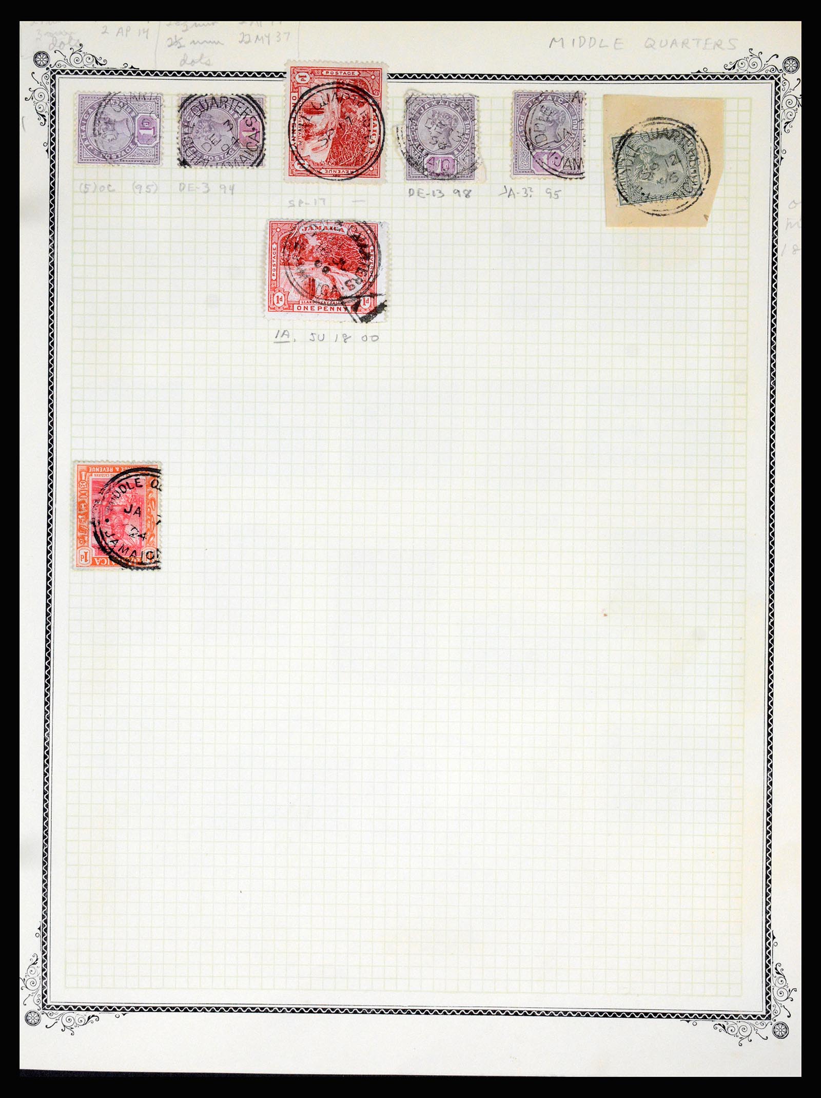 36195 0281 - Postzegelverzameling 36195 Jamaica stempelverzameling 1857-1960.