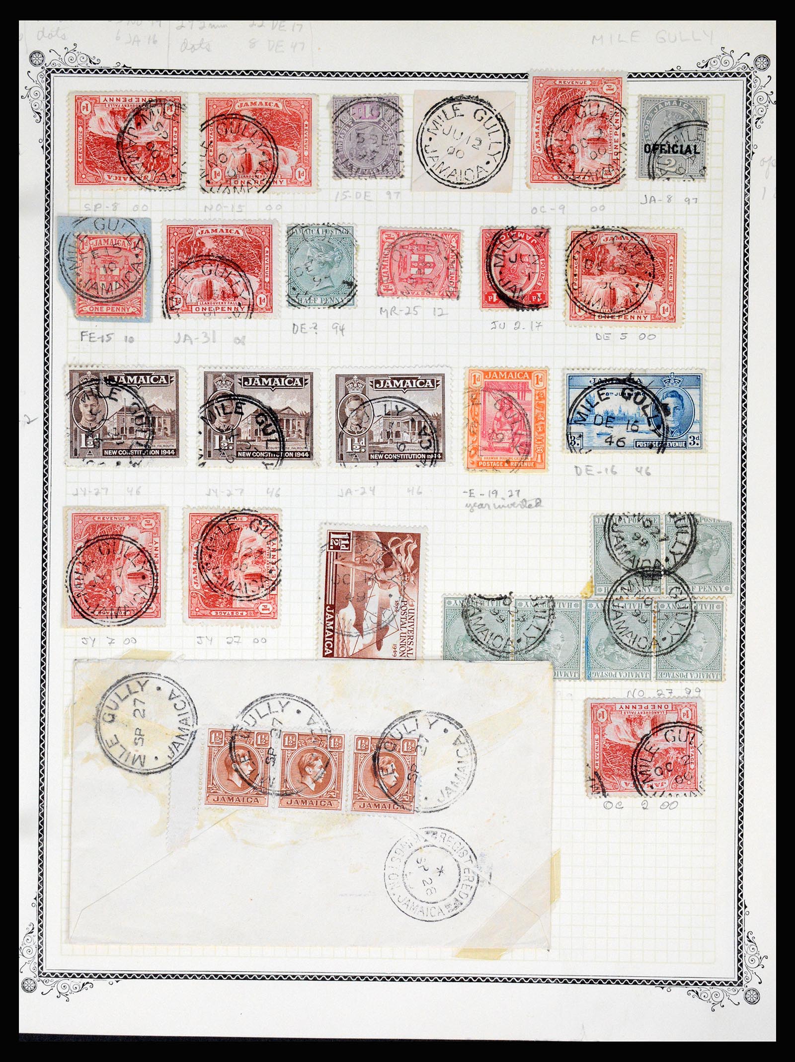 36195 0282 - Postzegelverzameling 36195 Jamaica stempelverzameling 1857-1960.