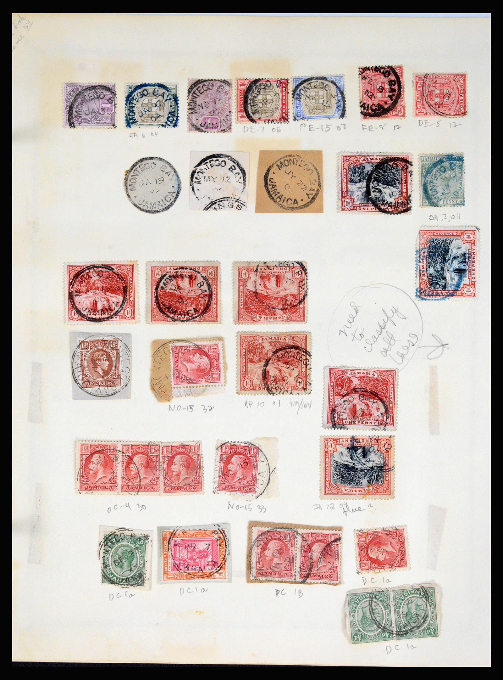 36195 0288 - Postzegelverzameling 36195 Jamaica stempelverzameling 1857-1960.
