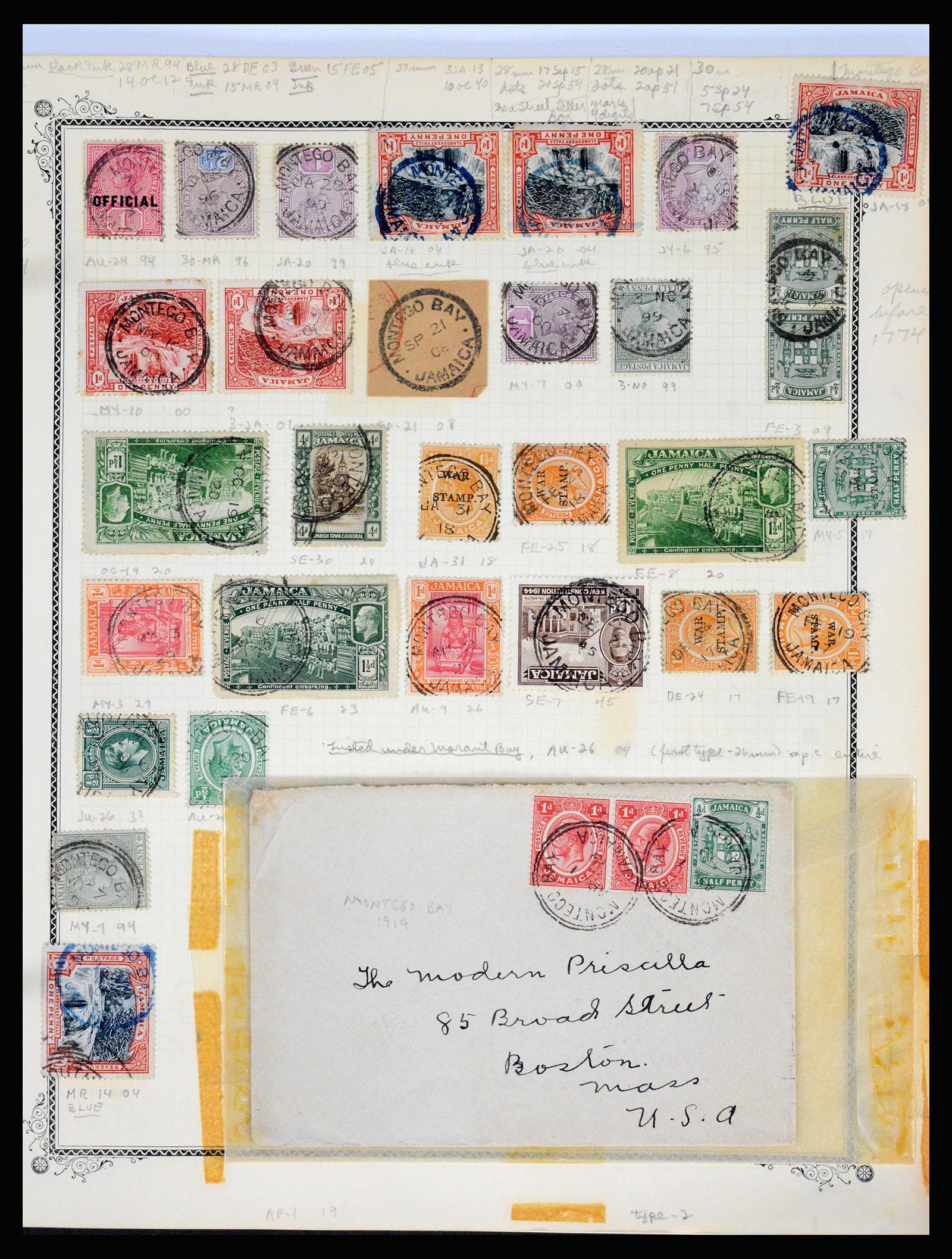 36195 0289 - Postzegelverzameling 36195 Jamaica stempelverzameling 1857-1960.