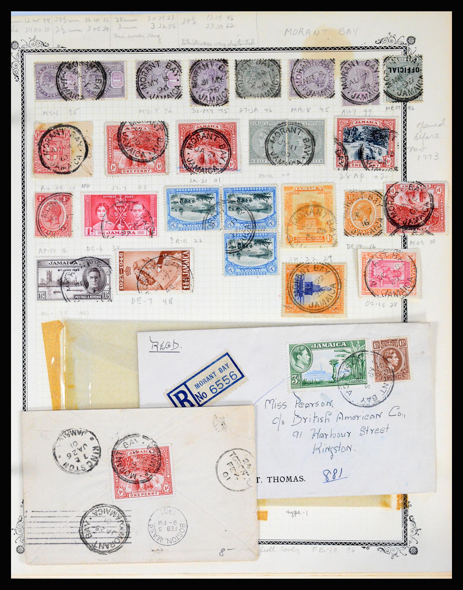36195 0296 - Postzegelverzameling 36195 Jamaica stempelverzameling 1857-1960.