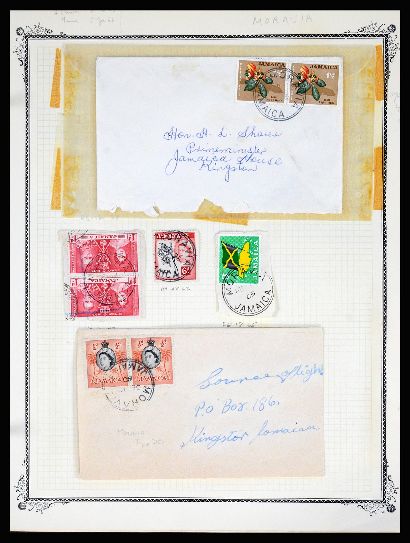 36195 0297 - Postzegelverzameling 36195 Jamaica stempelverzameling 1857-1960.