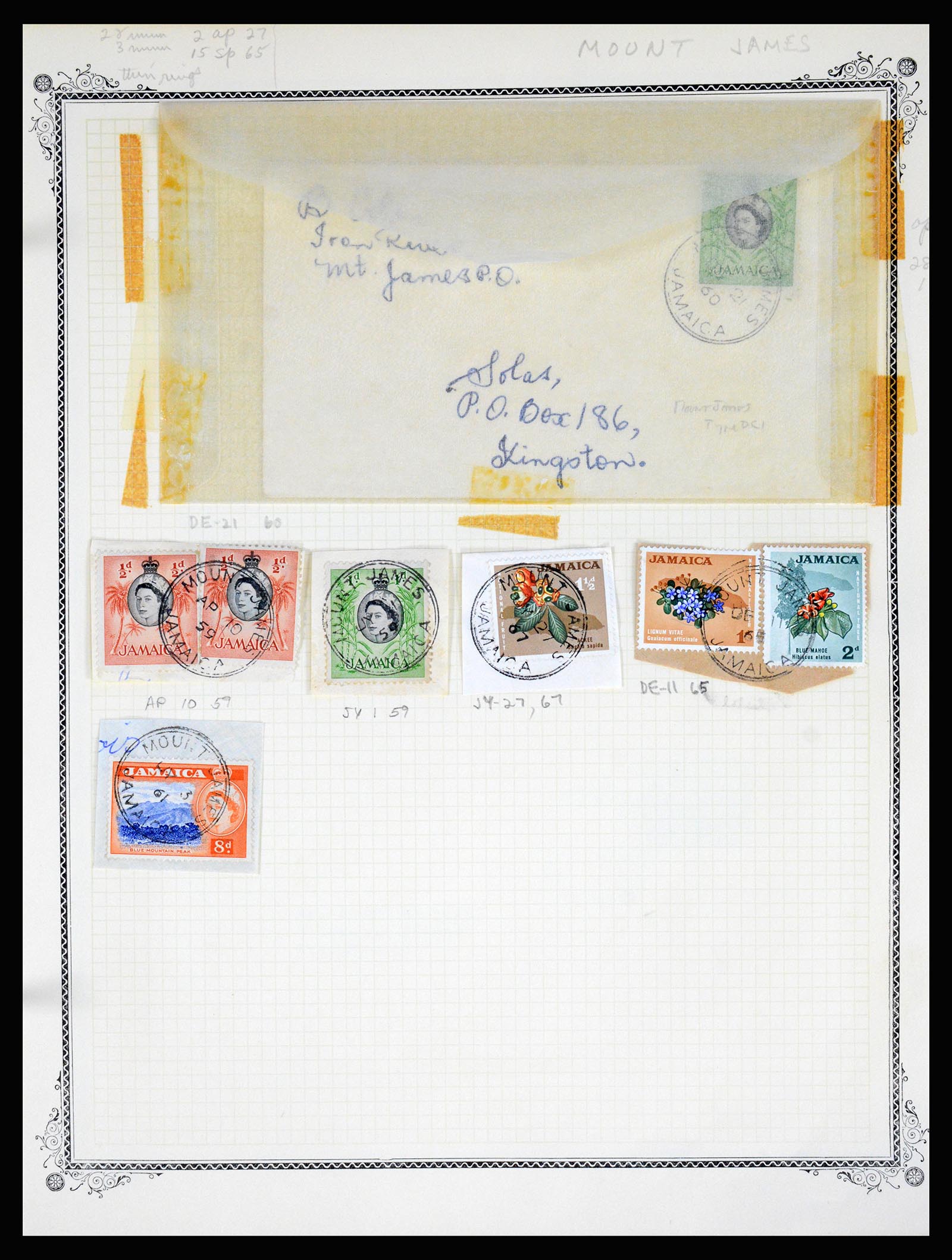 36195 0300 - Postzegelverzameling 36195 Jamaica stempelverzameling 1857-1960.