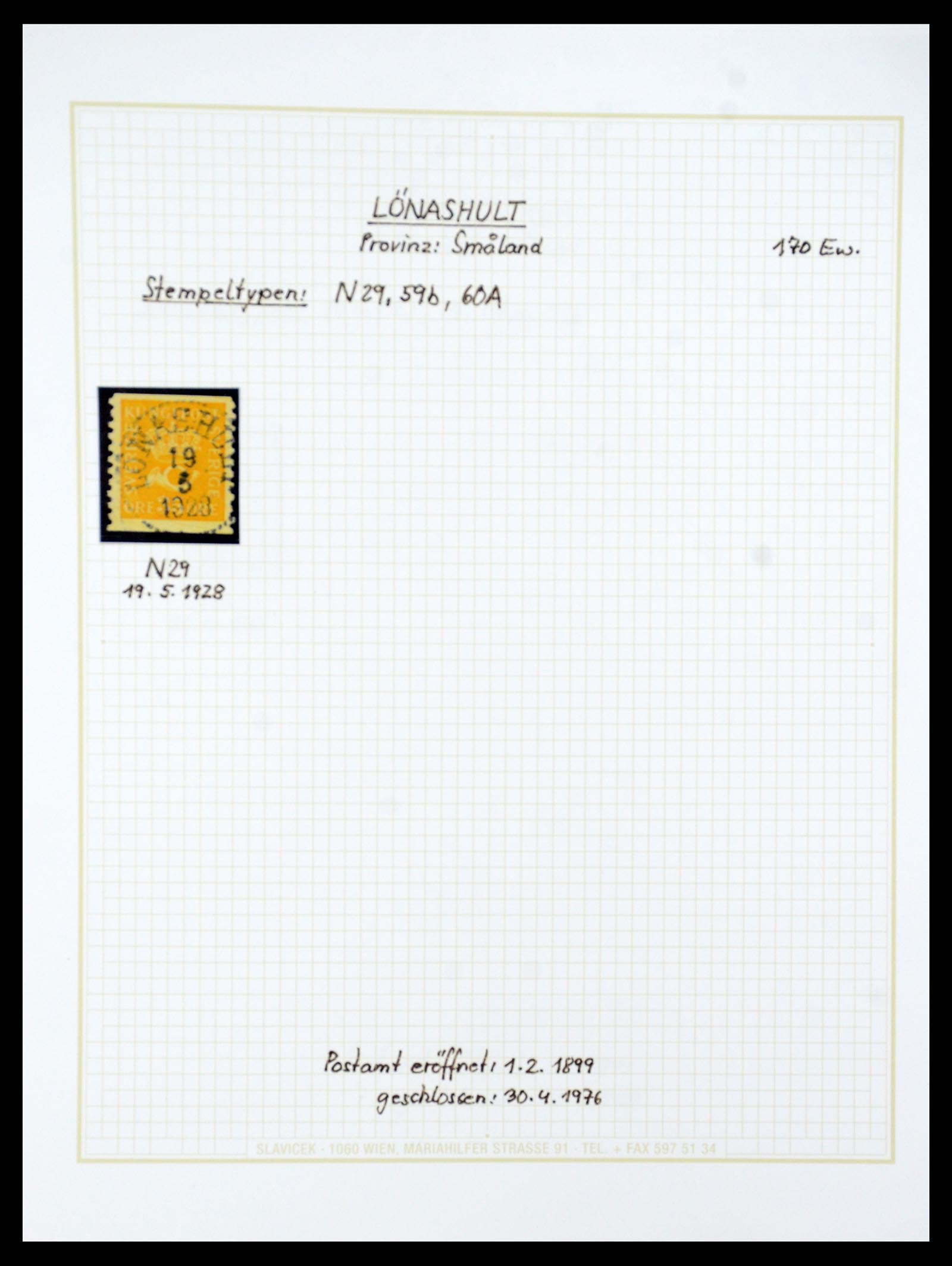 36259 080 - Stamp collection 36259 Sweden cancels 1858-1950.