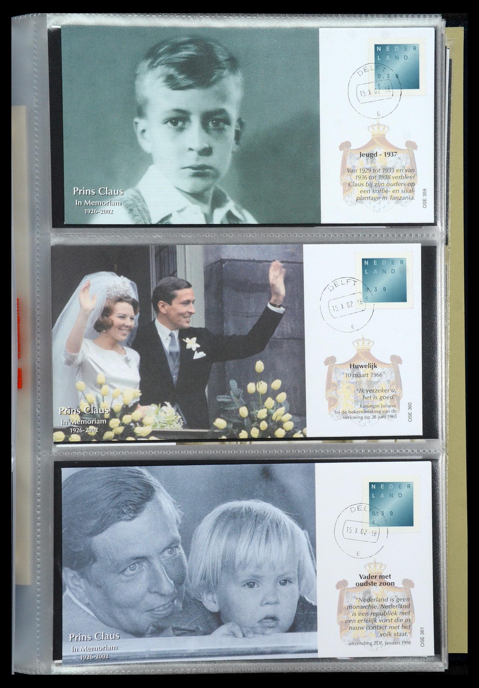 36322 068 - Stamp collection 36322 Netherlands Dutch Royal Family 1981-2013.