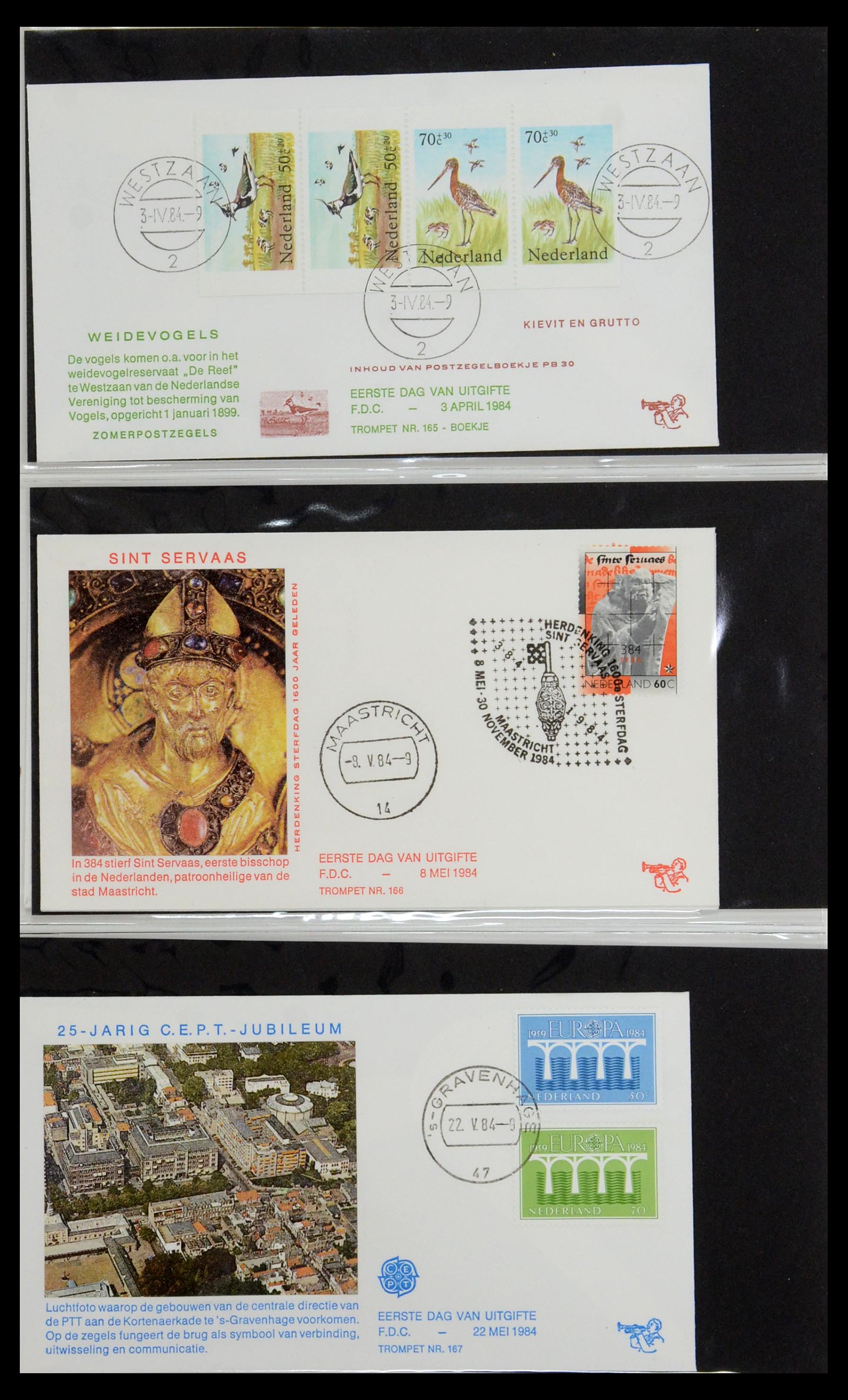 36342 062 - Postzegelverzameling 36342 Nederland Tromp FDC's 1968-1987.