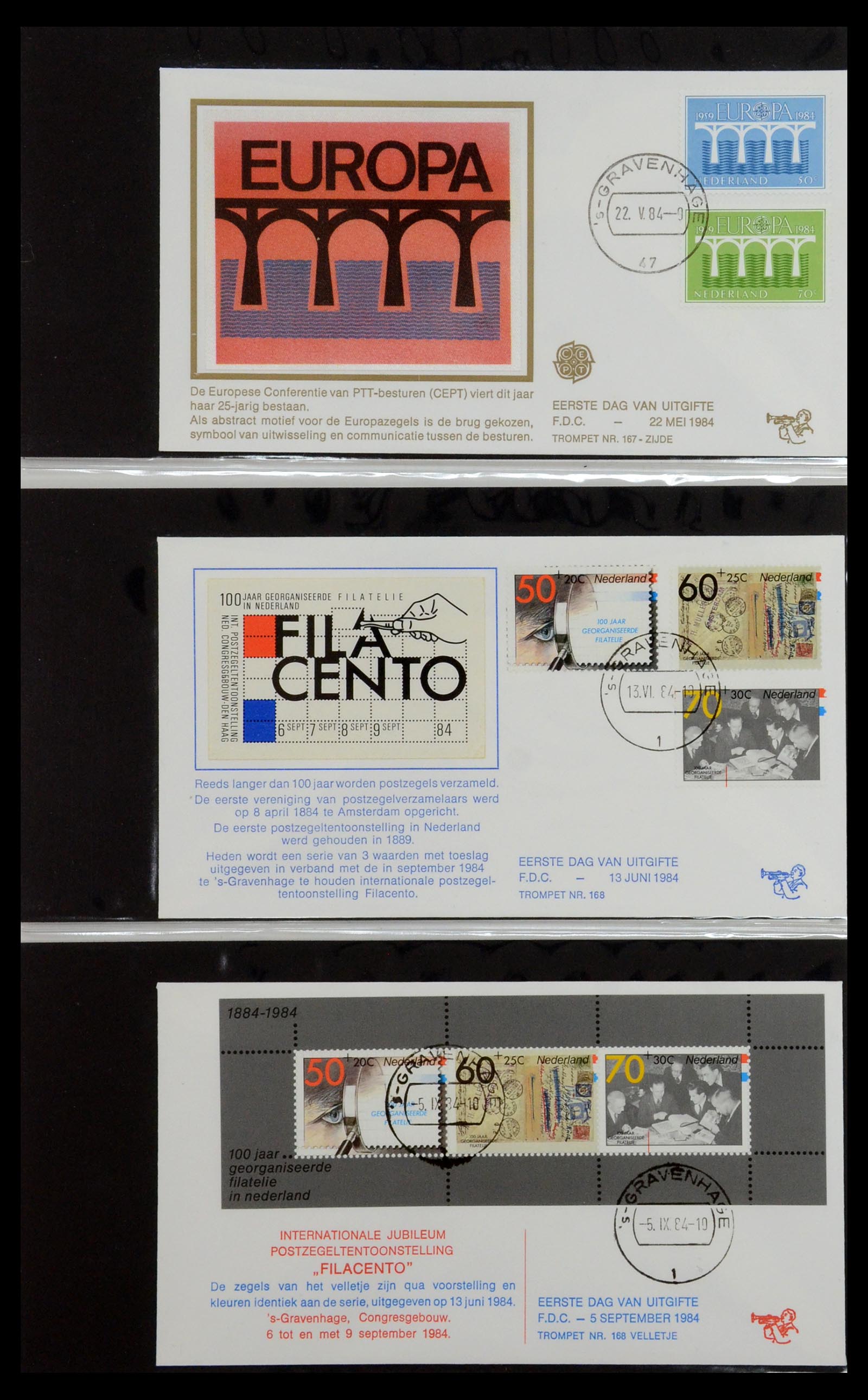 36342 063 - Postzegelverzameling 36342 Nederland Tromp FDC's 1968-1987.