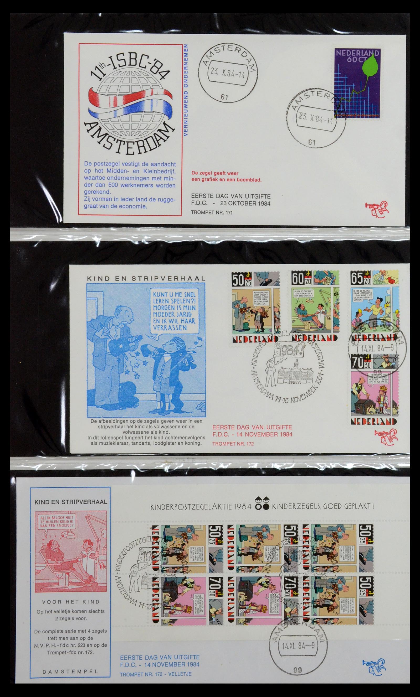 36342 065 - Postzegelverzameling 36342 Nederland Tromp FDC's 1968-1987.