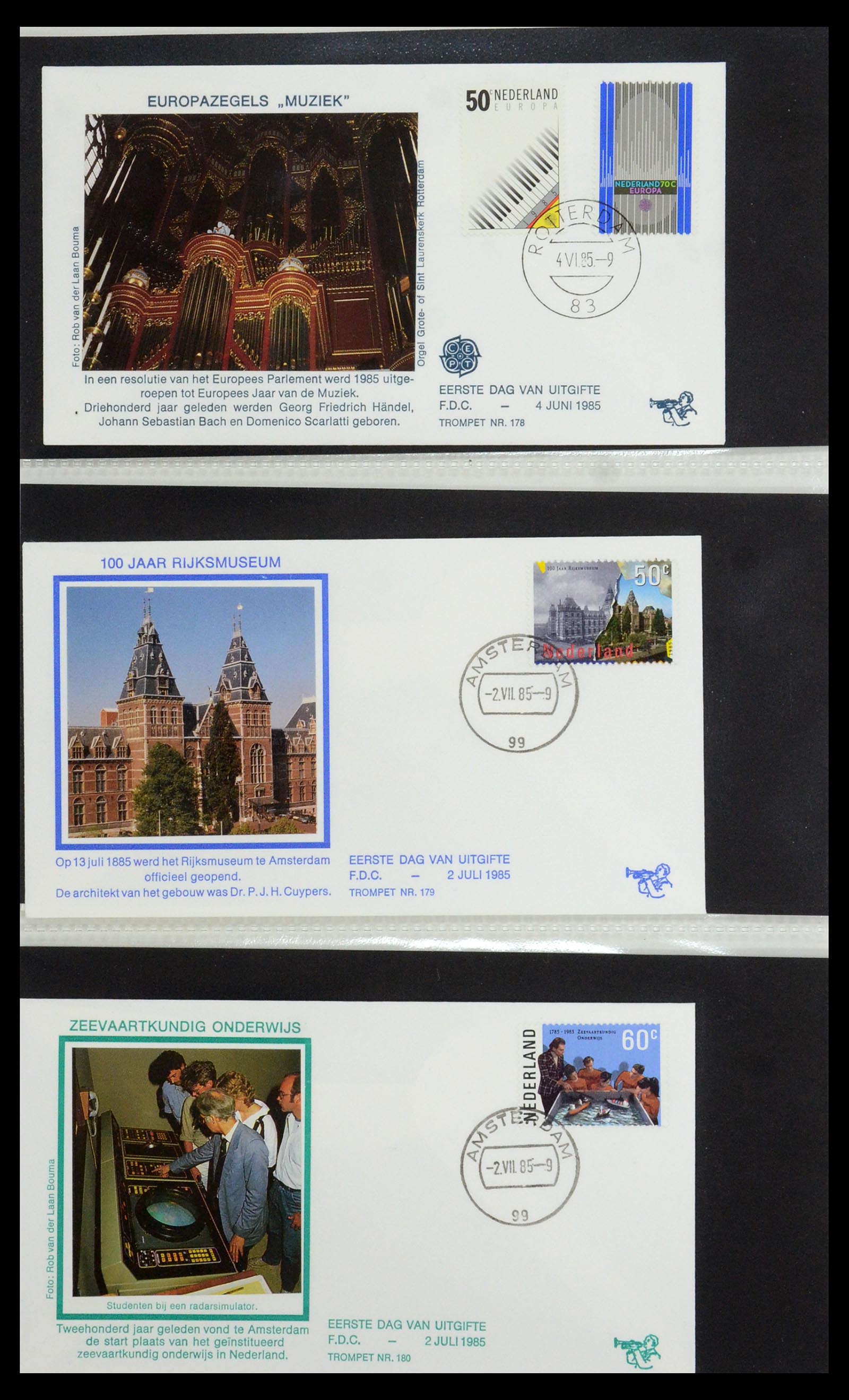 36342 068 - Postzegelverzameling 36342 Nederland Tromp FDC's 1968-1987.