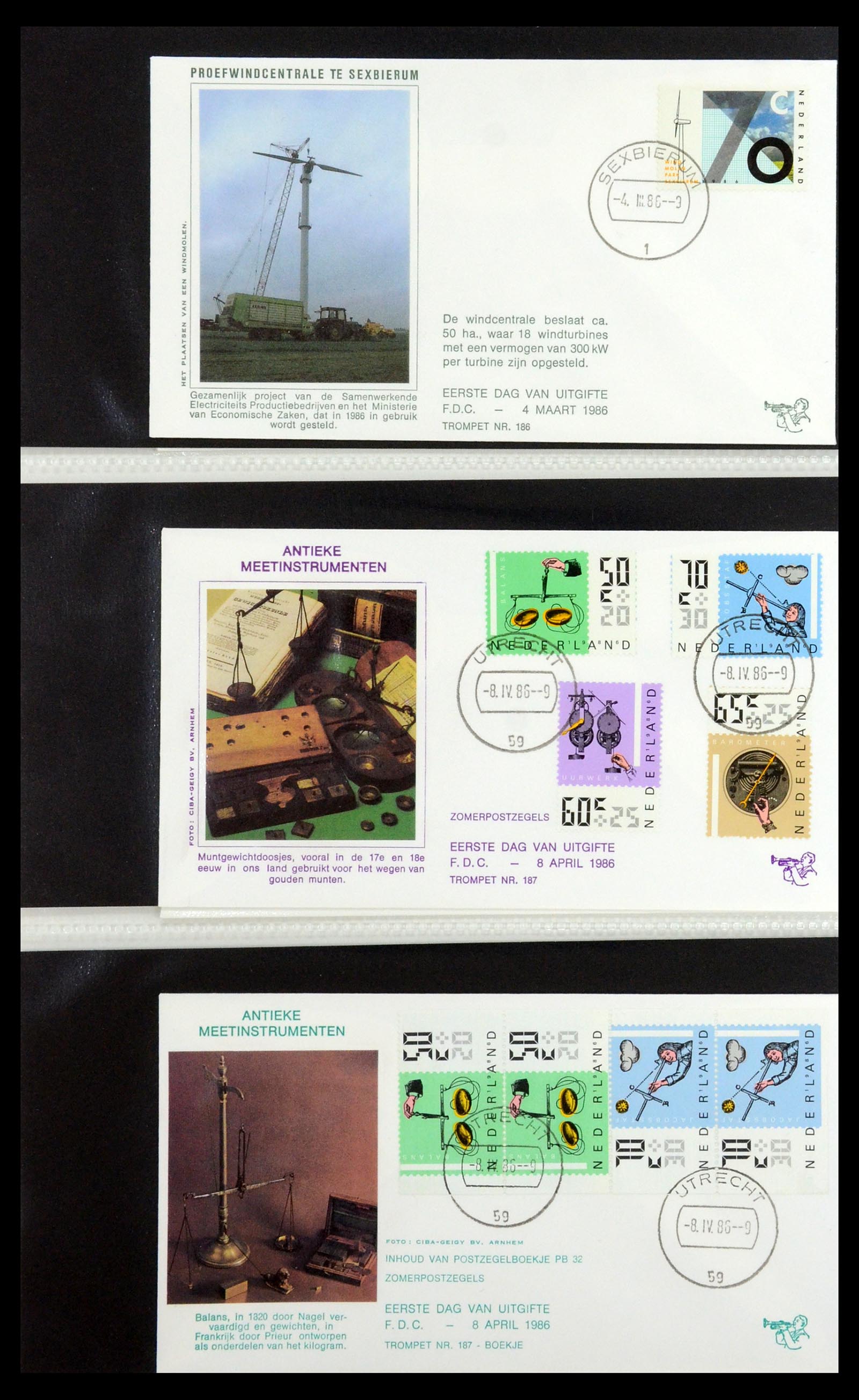 36342 071 - Postzegelverzameling 36342 Nederland Tromp FDC's 1968-1987.